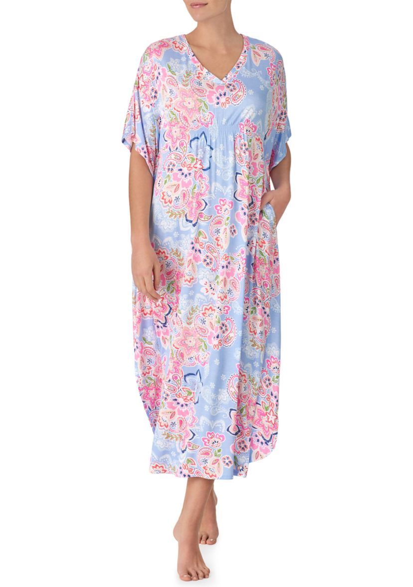 Womens Short Sleeve Long Caftan