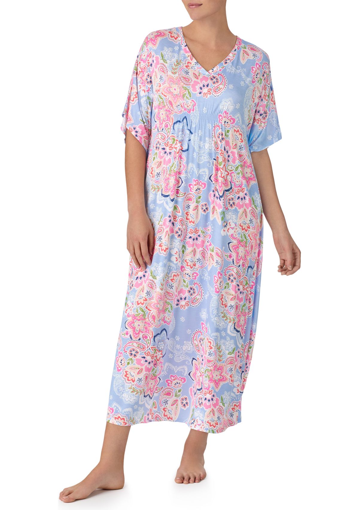 Womens Short Sleeve Long Caftan