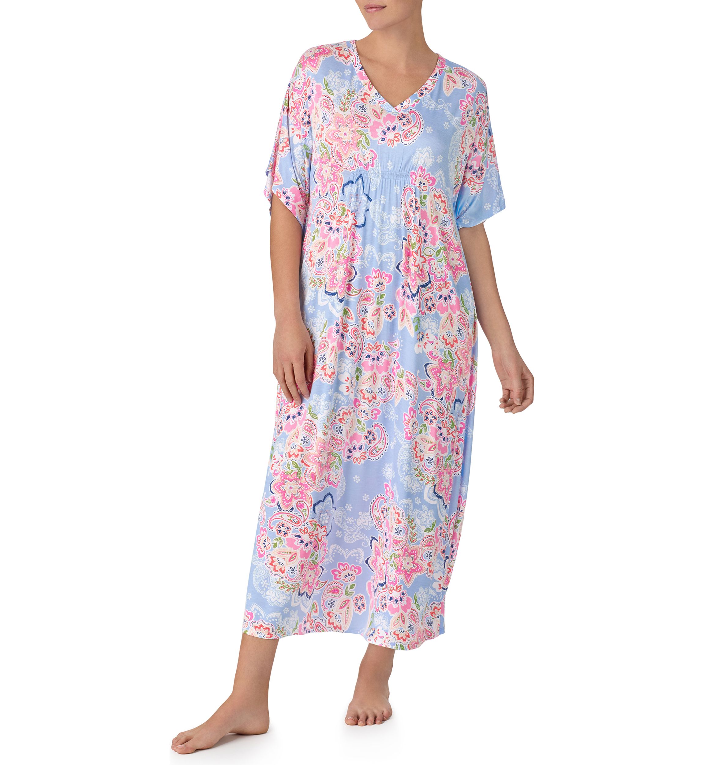 Womens Short Sleeve Long Caftan
