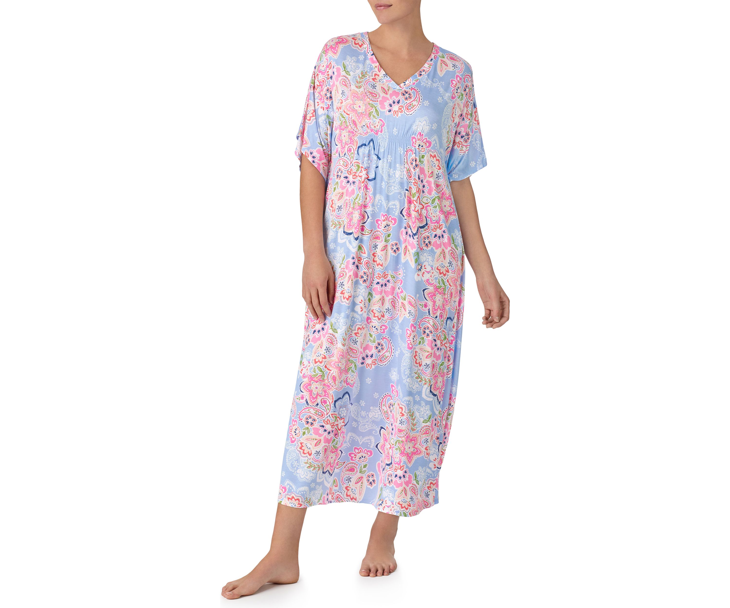Womens Short Sleeve Long Caftan