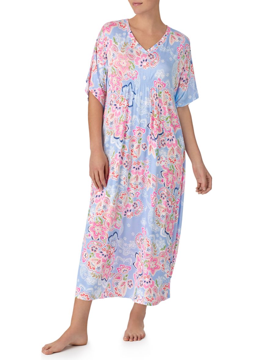 Womens Short Sleeve Long Caftan