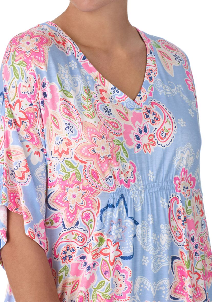 Womens Short Sleeve Long Caftan