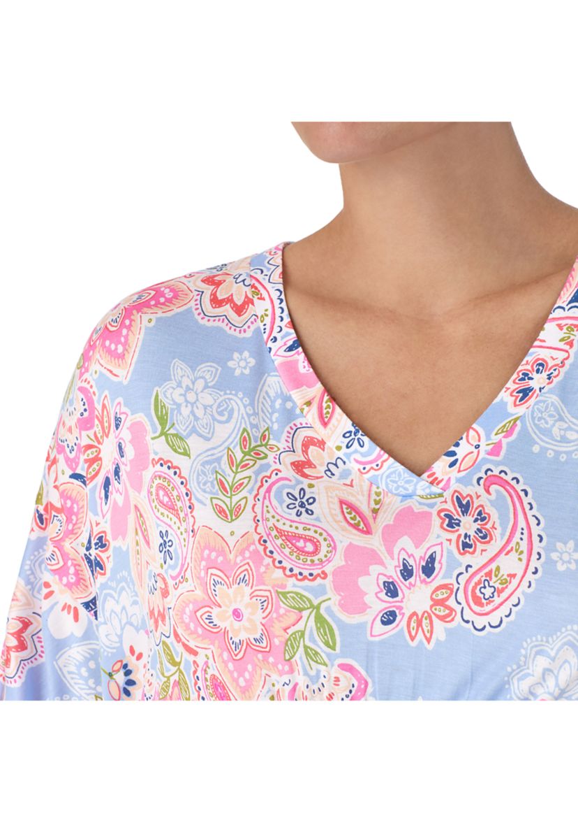 Womens Short Sleeve Long Caftan