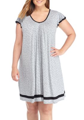 Plus Size Flutter Sleeve Sleep Chemise