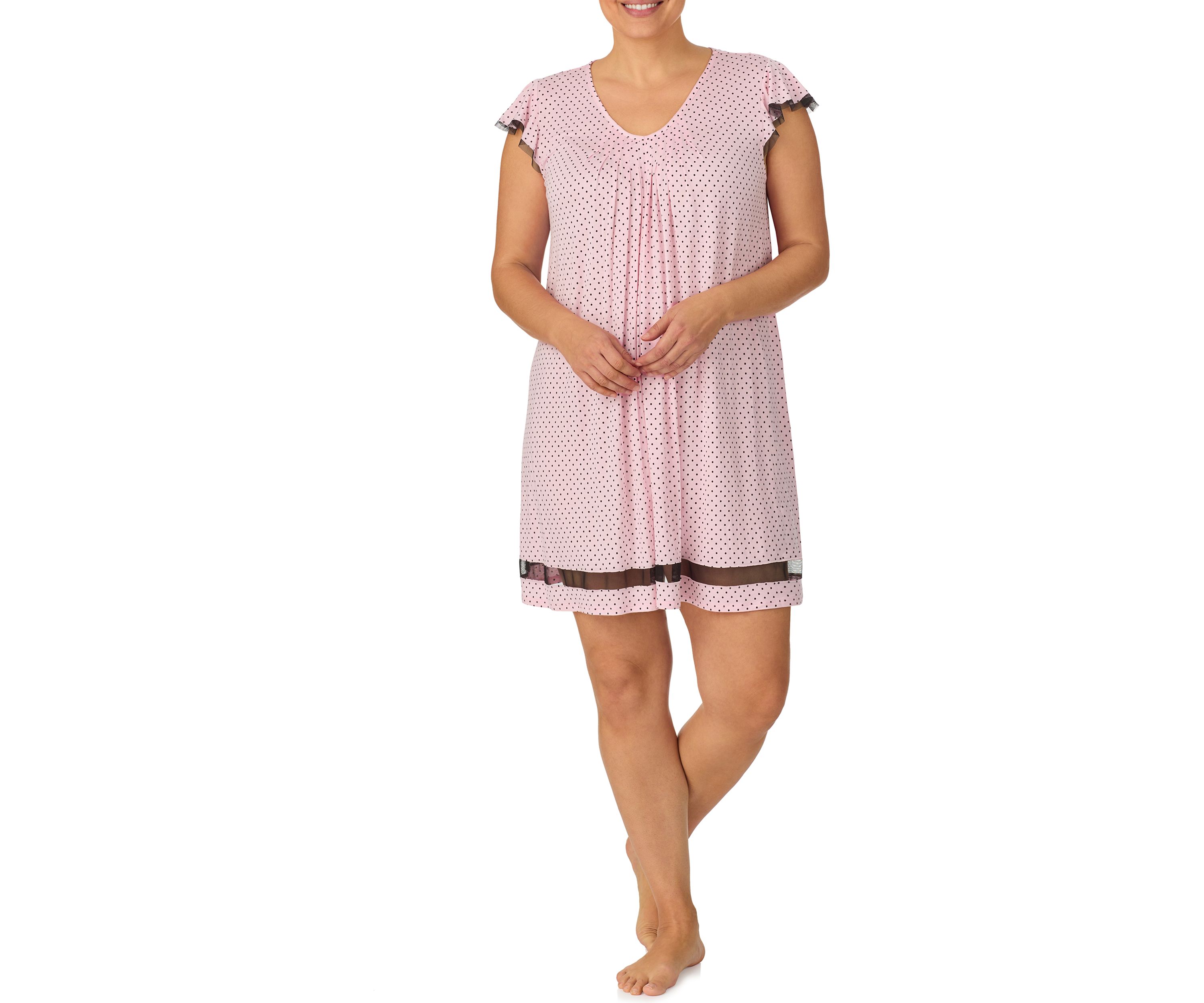 Plus Size Flutter Sleeve Sleep Chemise