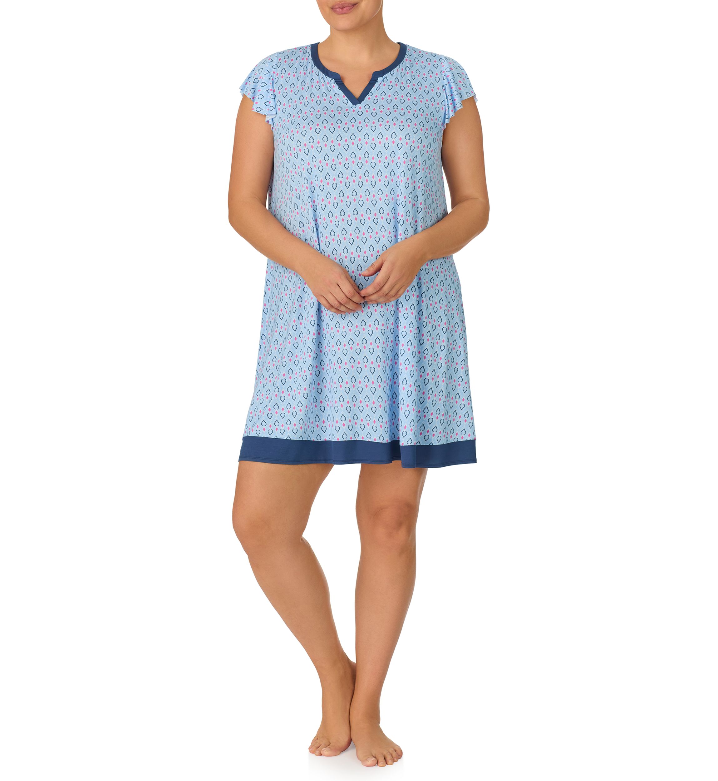 Plus Size Short Sleeve Chemise