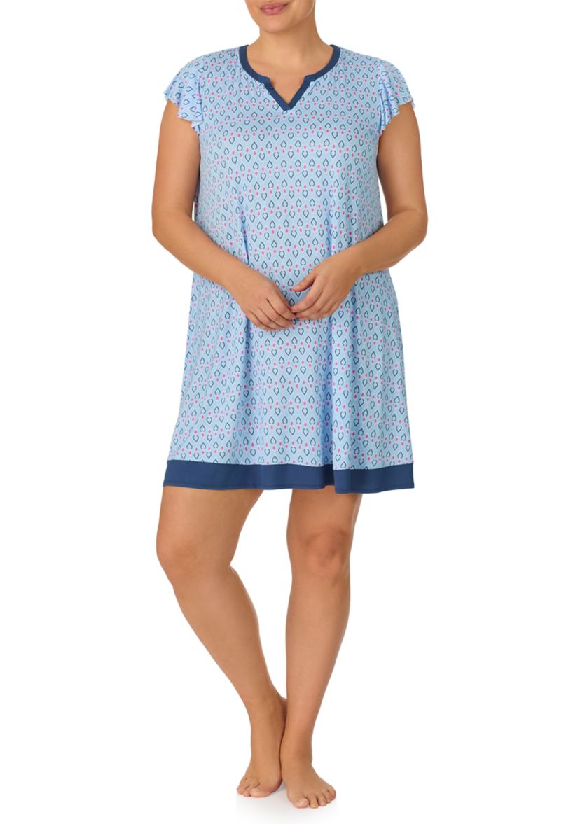 Plus Size Short Sleeve Chemise