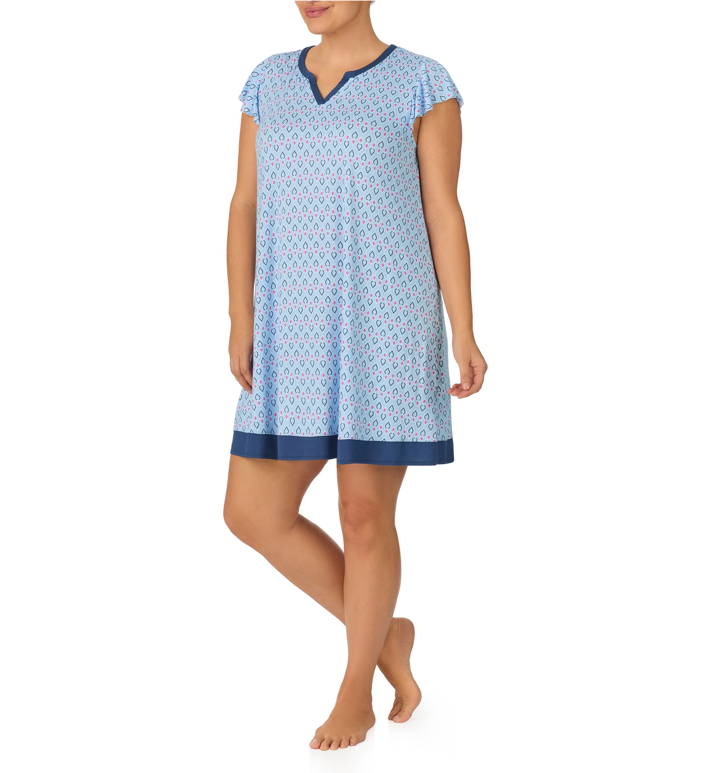Plus Size Short Sleeve Chemise