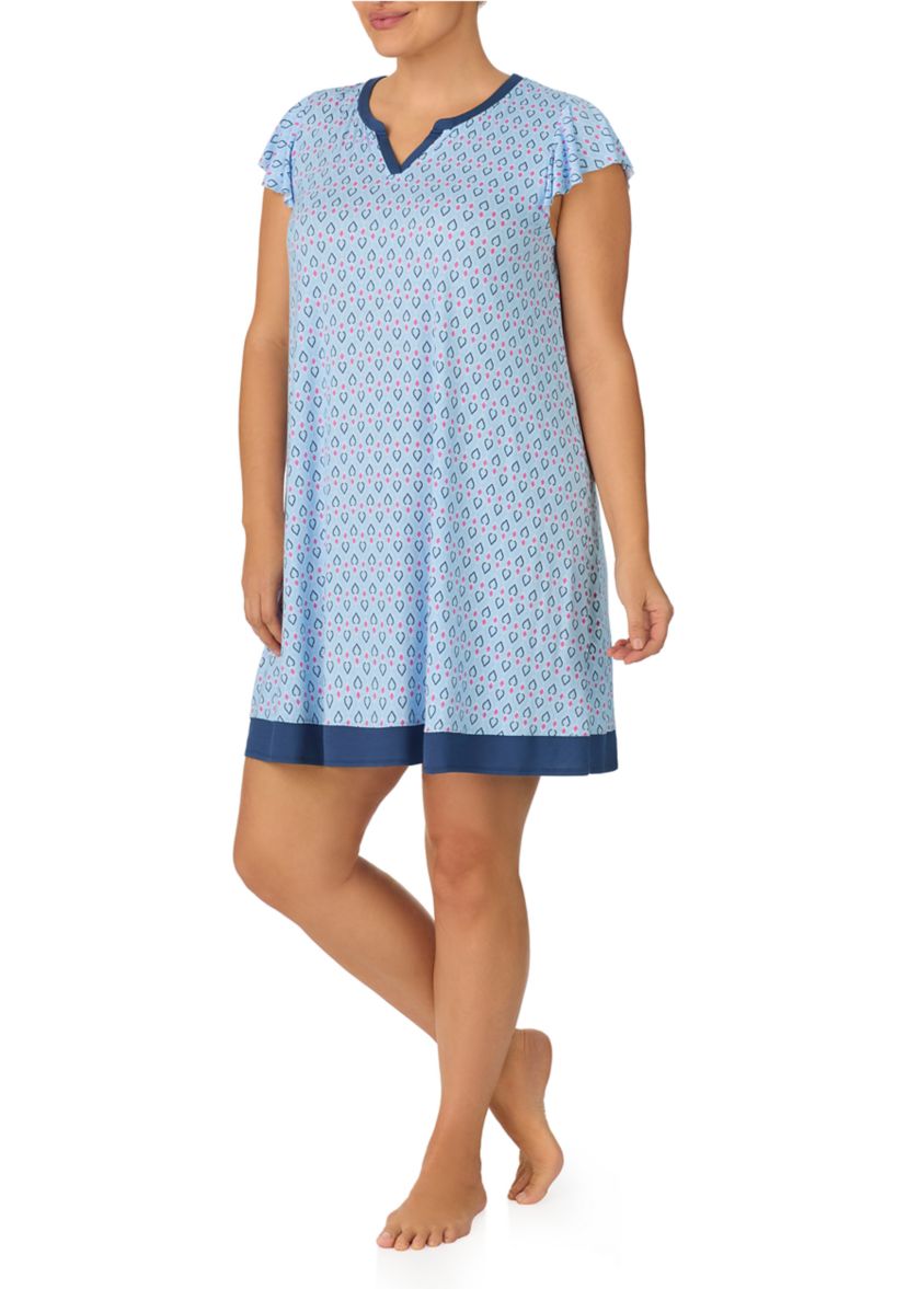 Plus Size Short Sleeve Chemise