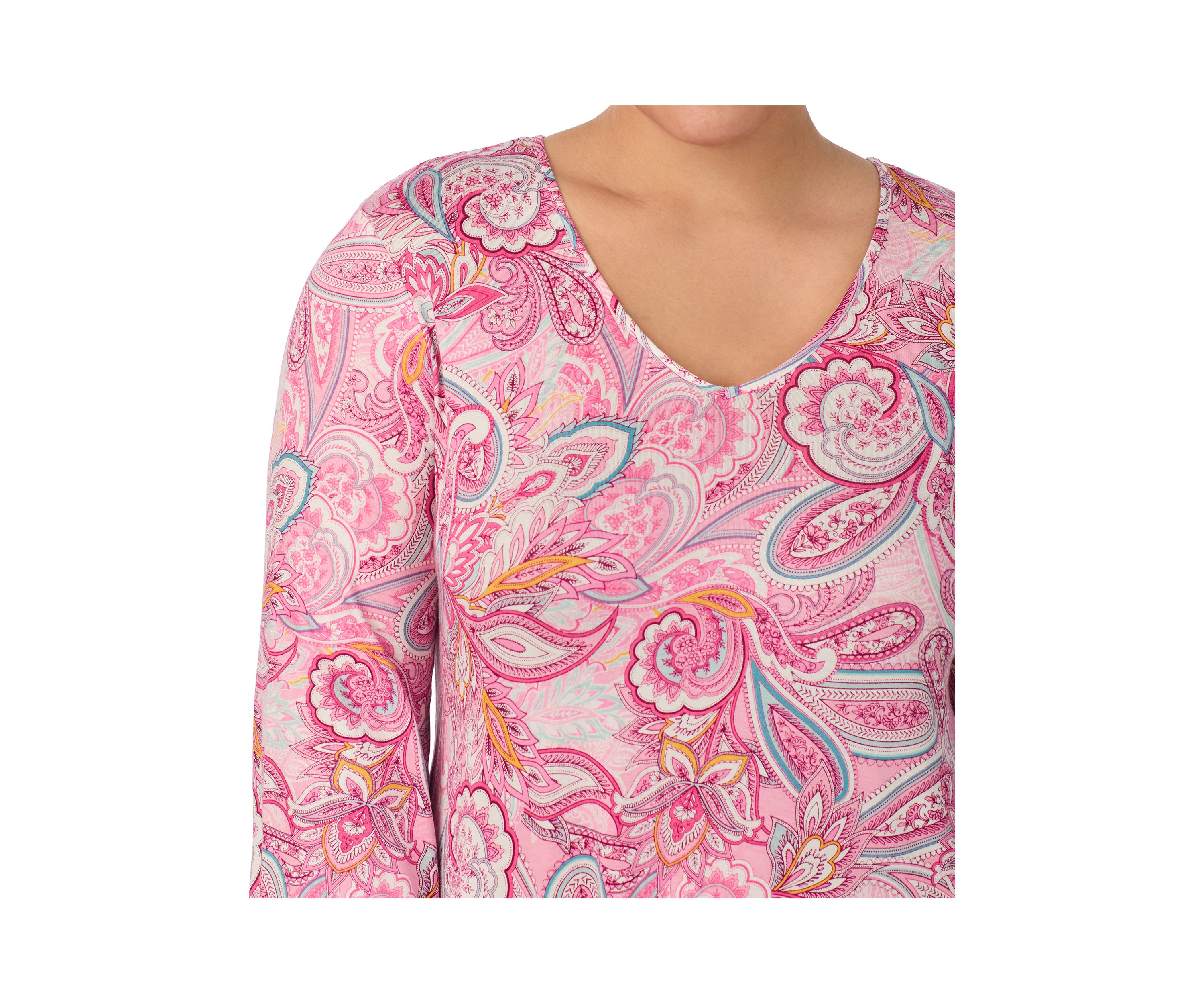 Plus Size 3/4 Sleeve Tunic Nightgown
