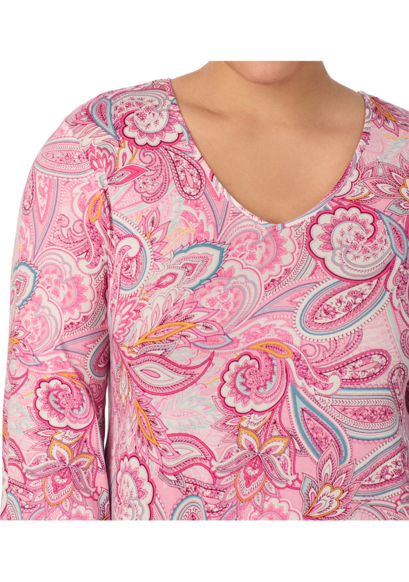 Plus Size 3/4 Sleeve Tunic Nightgown