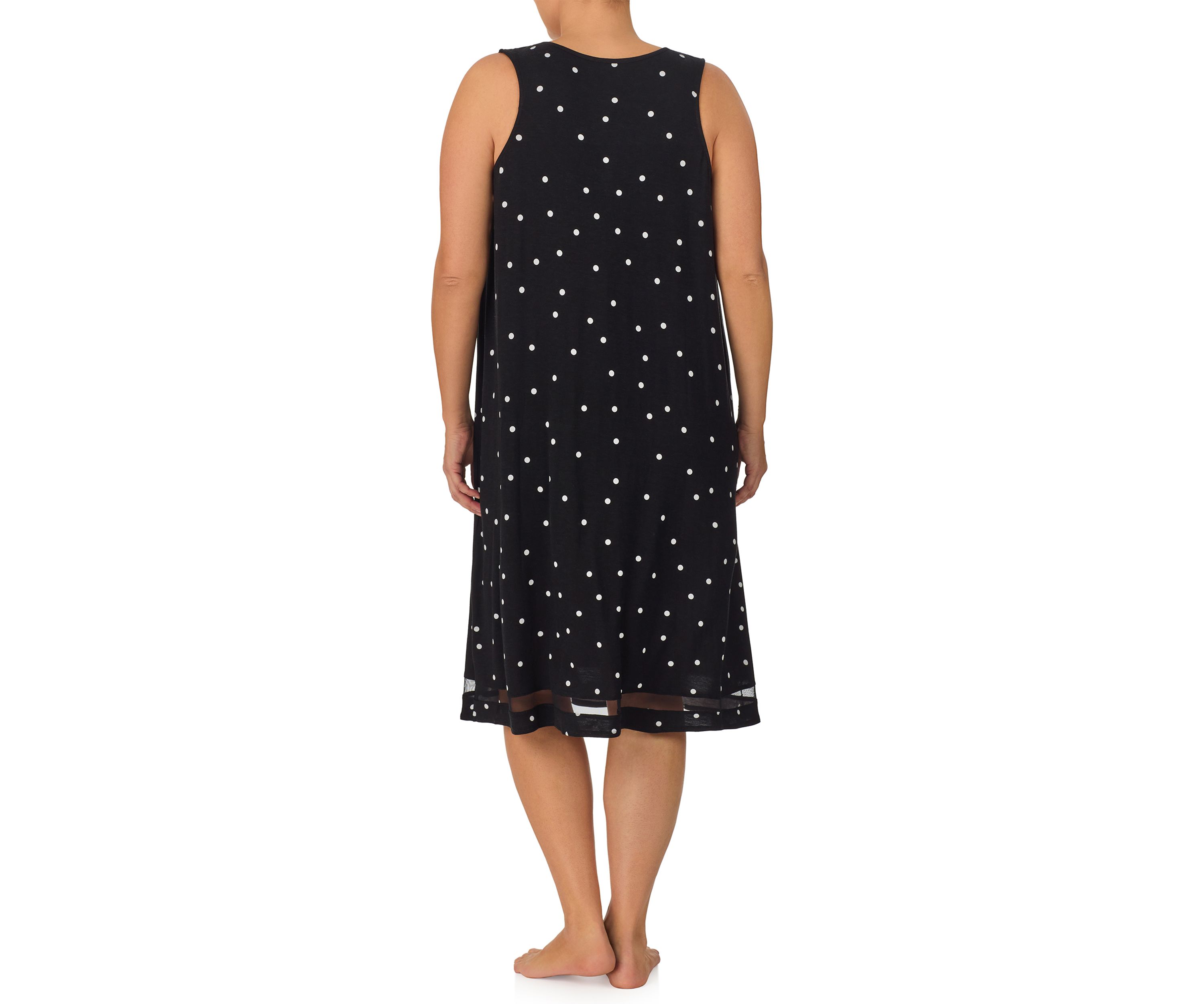Plus Size Sleeveless Midi Gown with Soft Bra