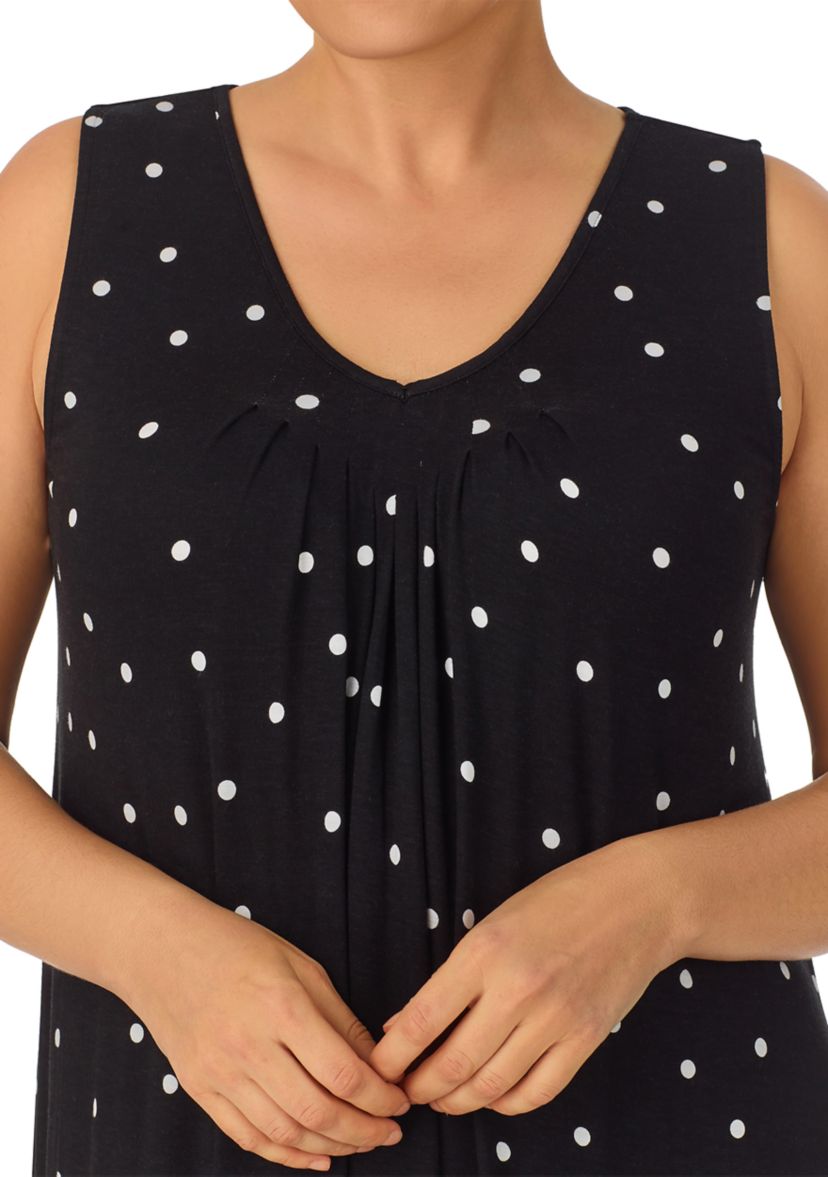 Plus Size Sleeveless Midi Gown with Soft Bra