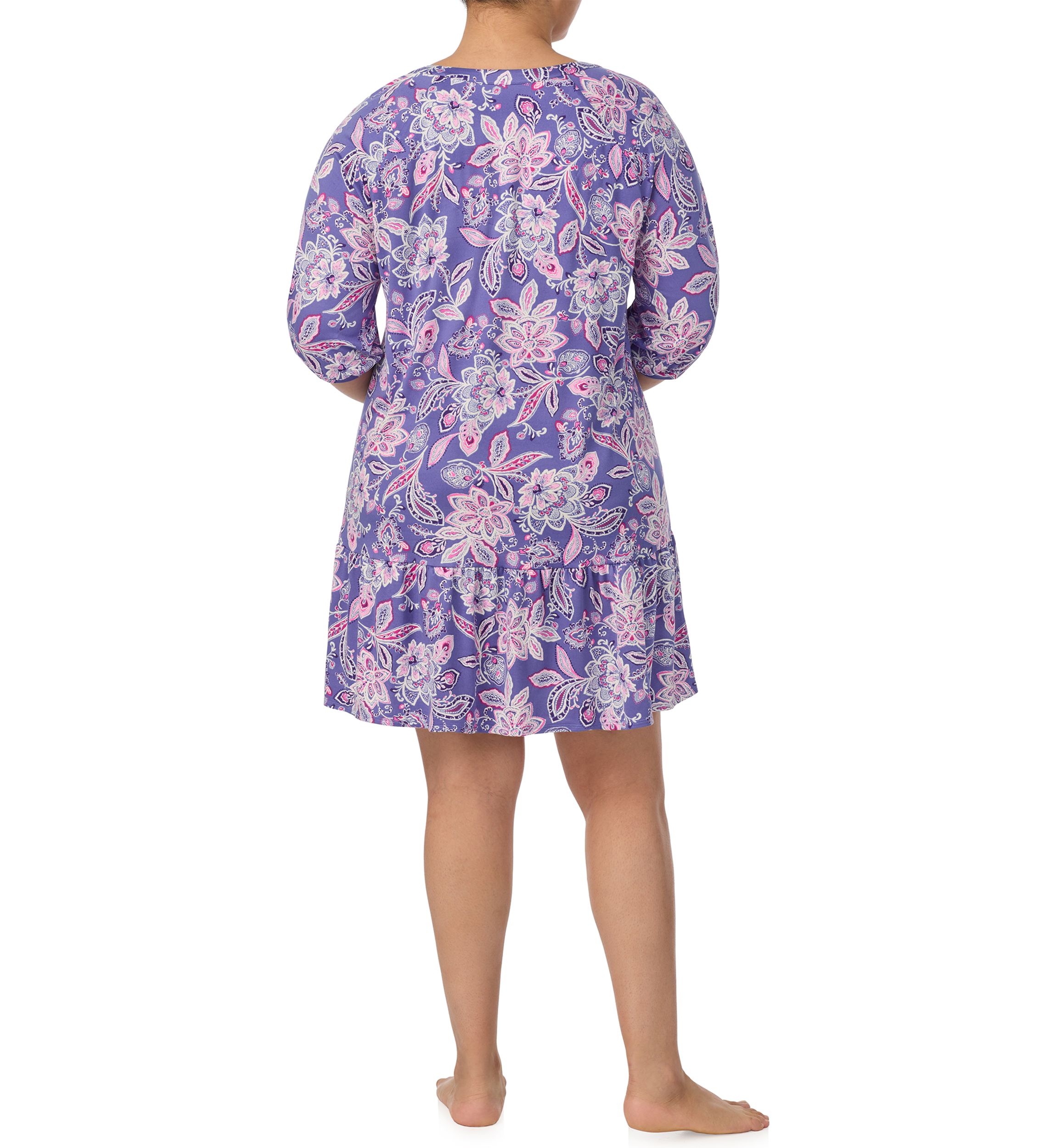 Womens 3/4 Sleeve Tunic Nightgown