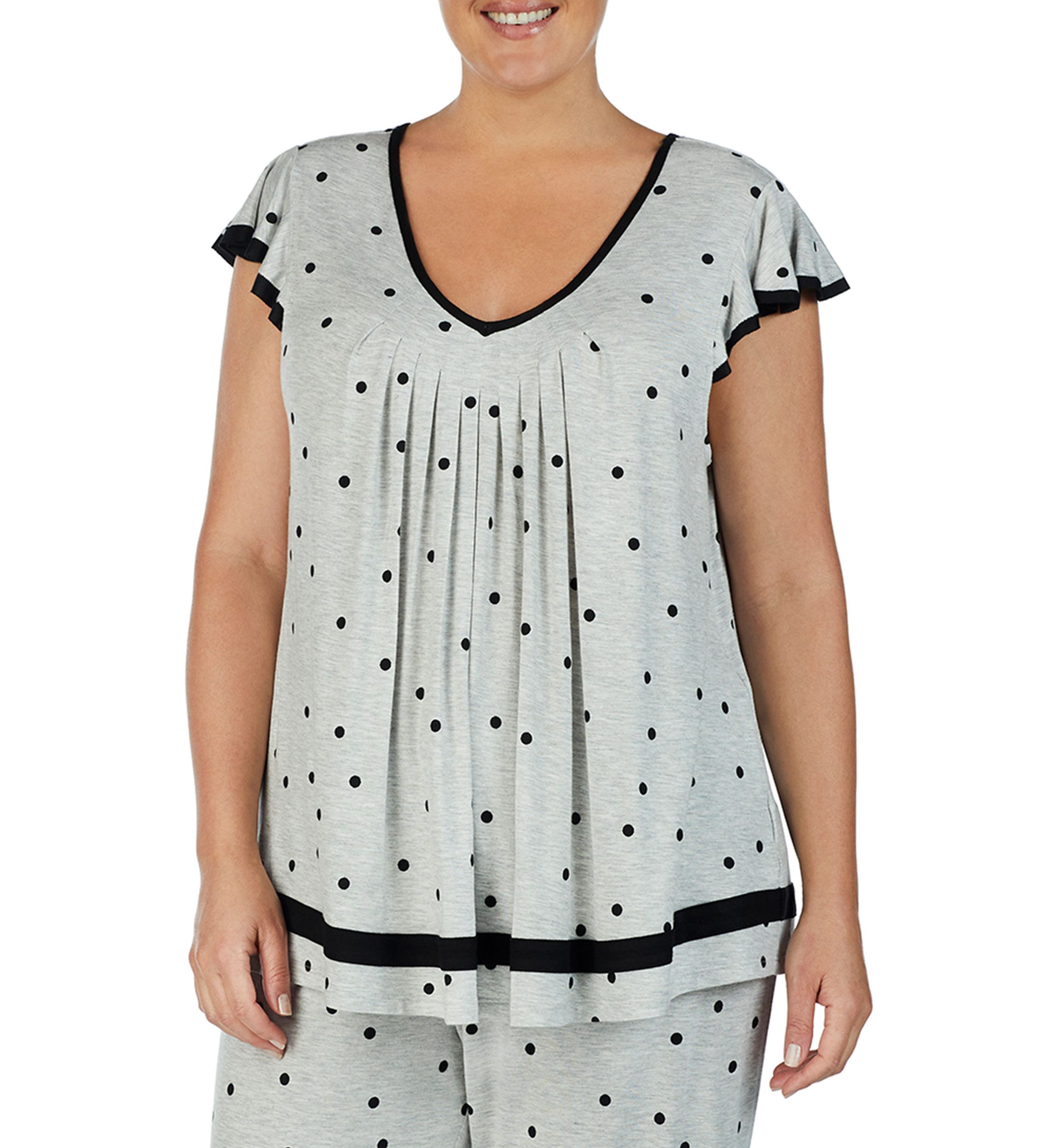 Plus Size Flutter Sleeve Top