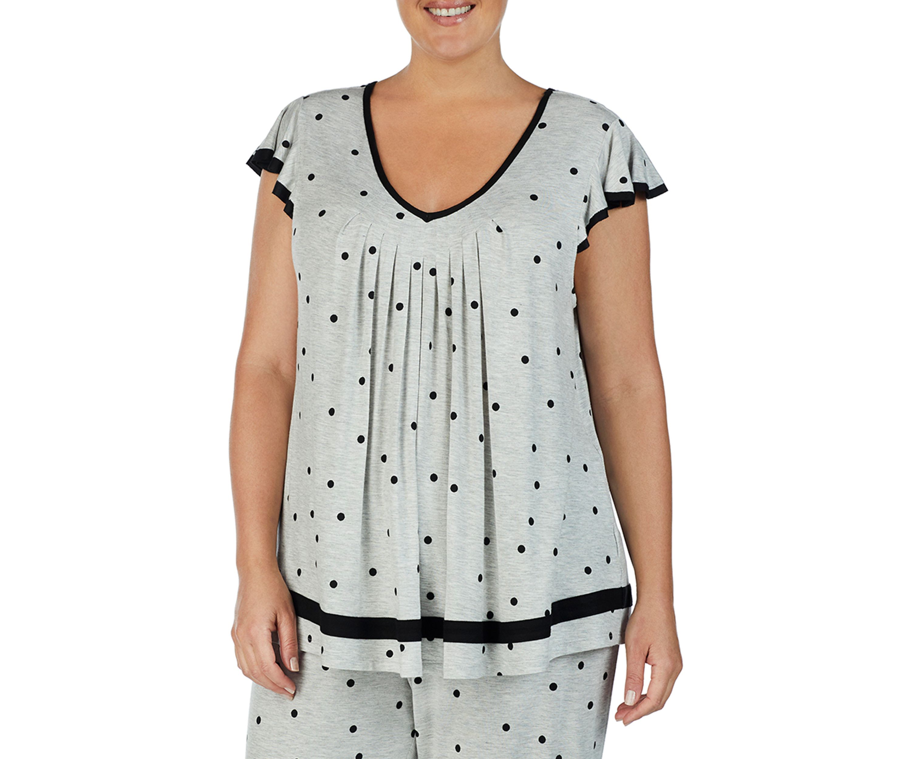 Plus Size Flutter Sleeve Top