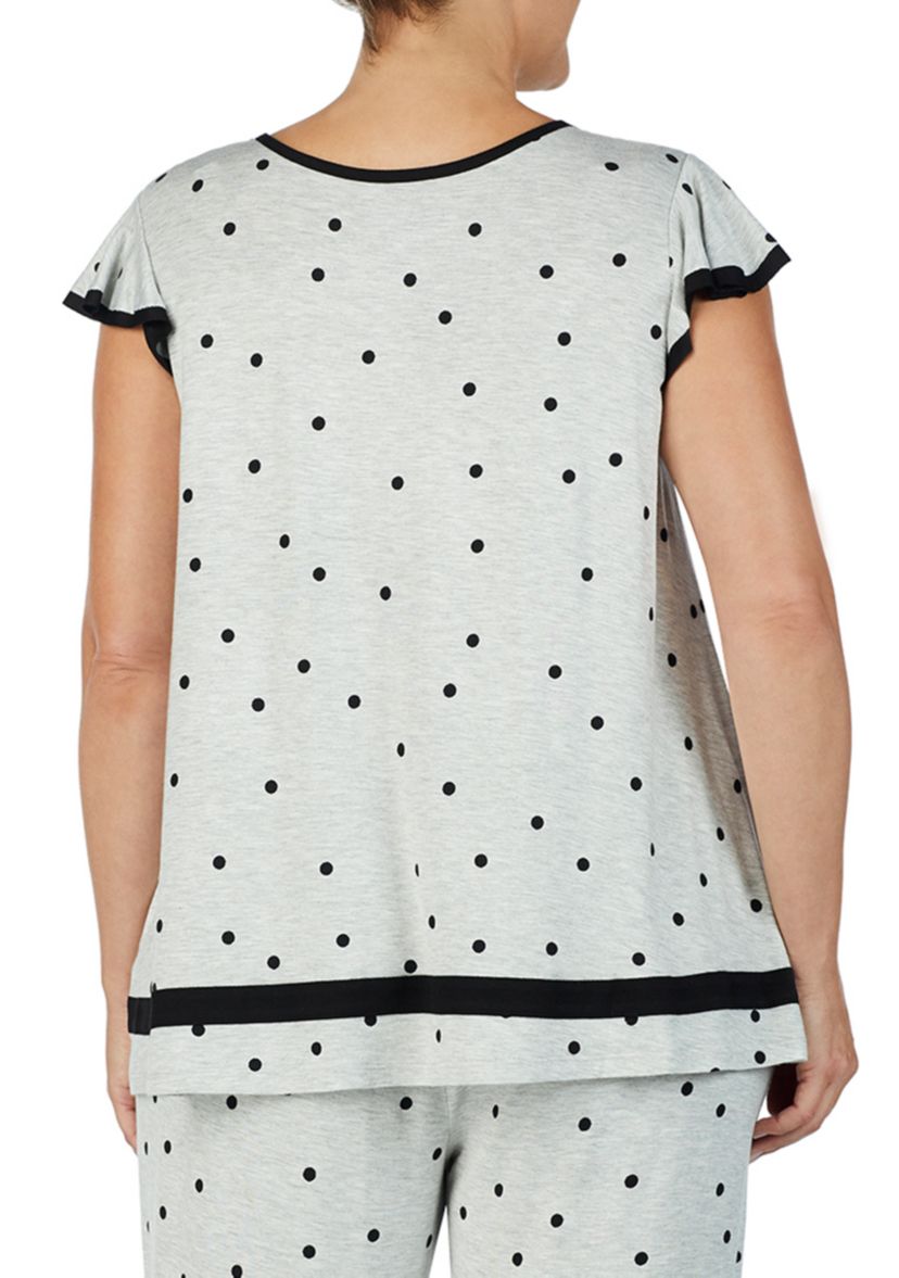 Plus Size Flutter Sleeve Top