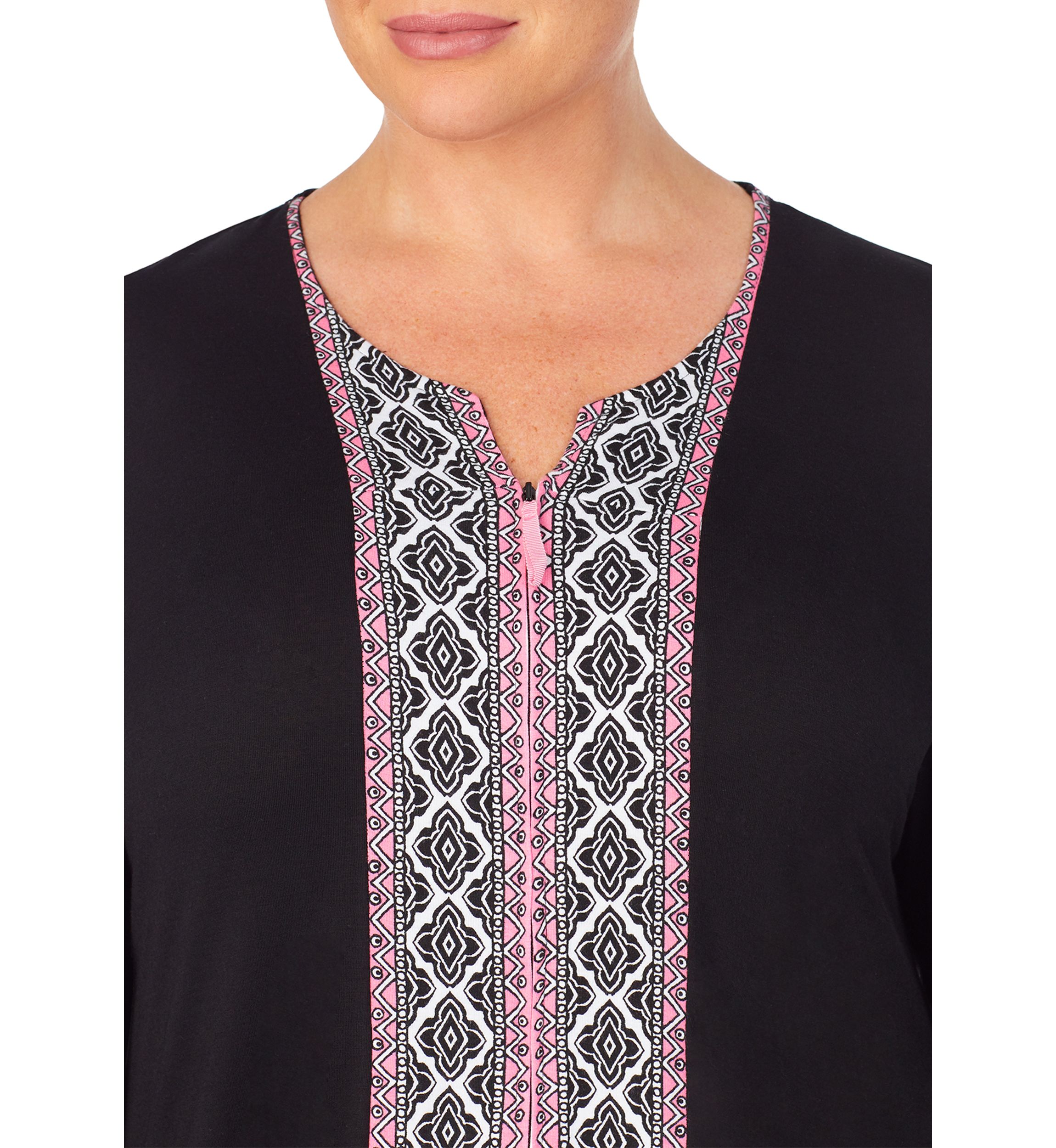 Plus Size Zip Front Robe
