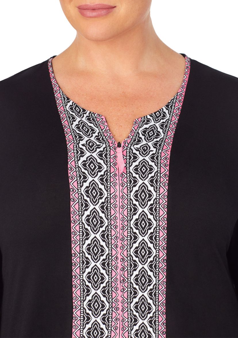 Plus Size Zip Front Robe