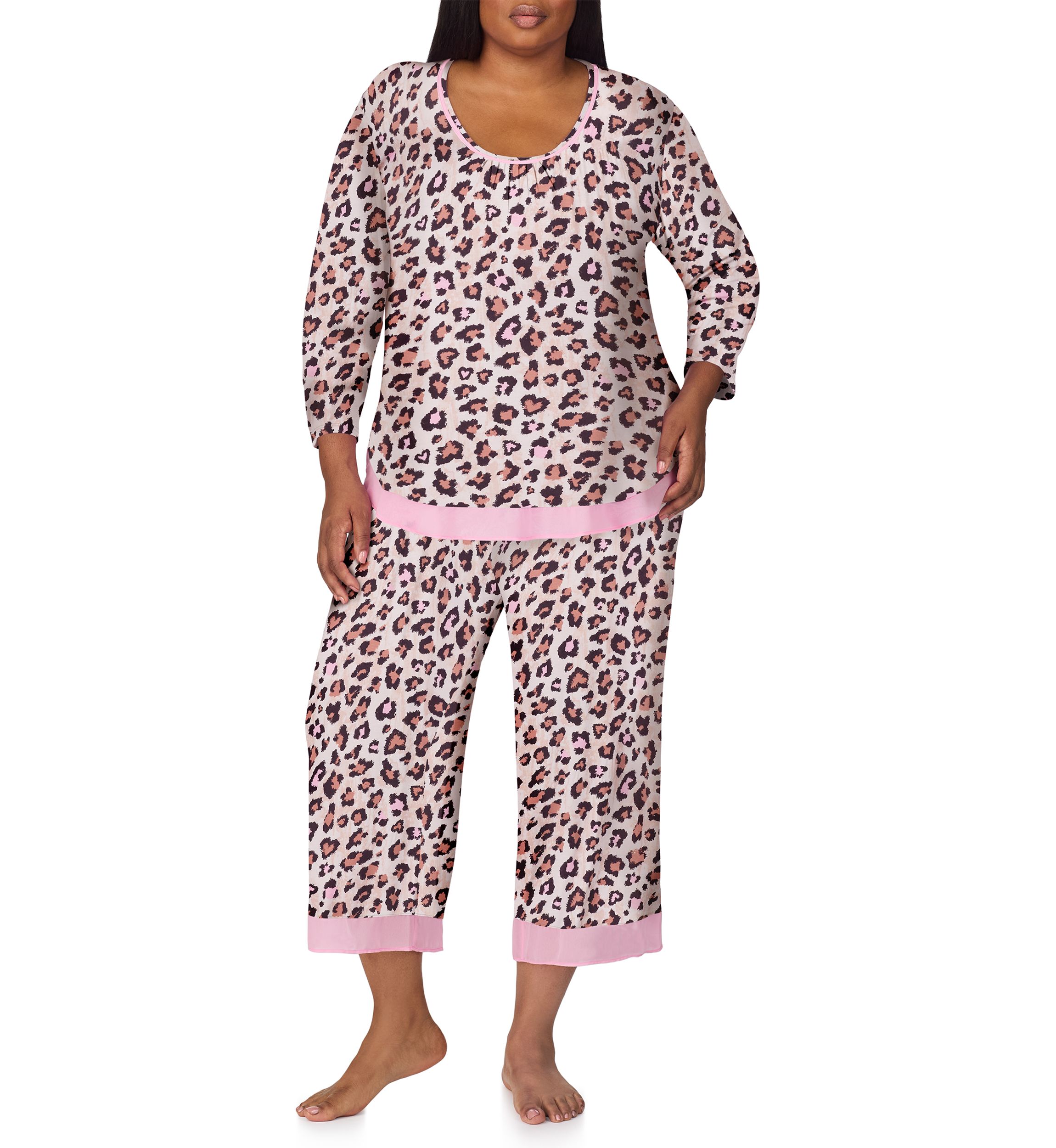 Plus Size Printed Pajama Set 