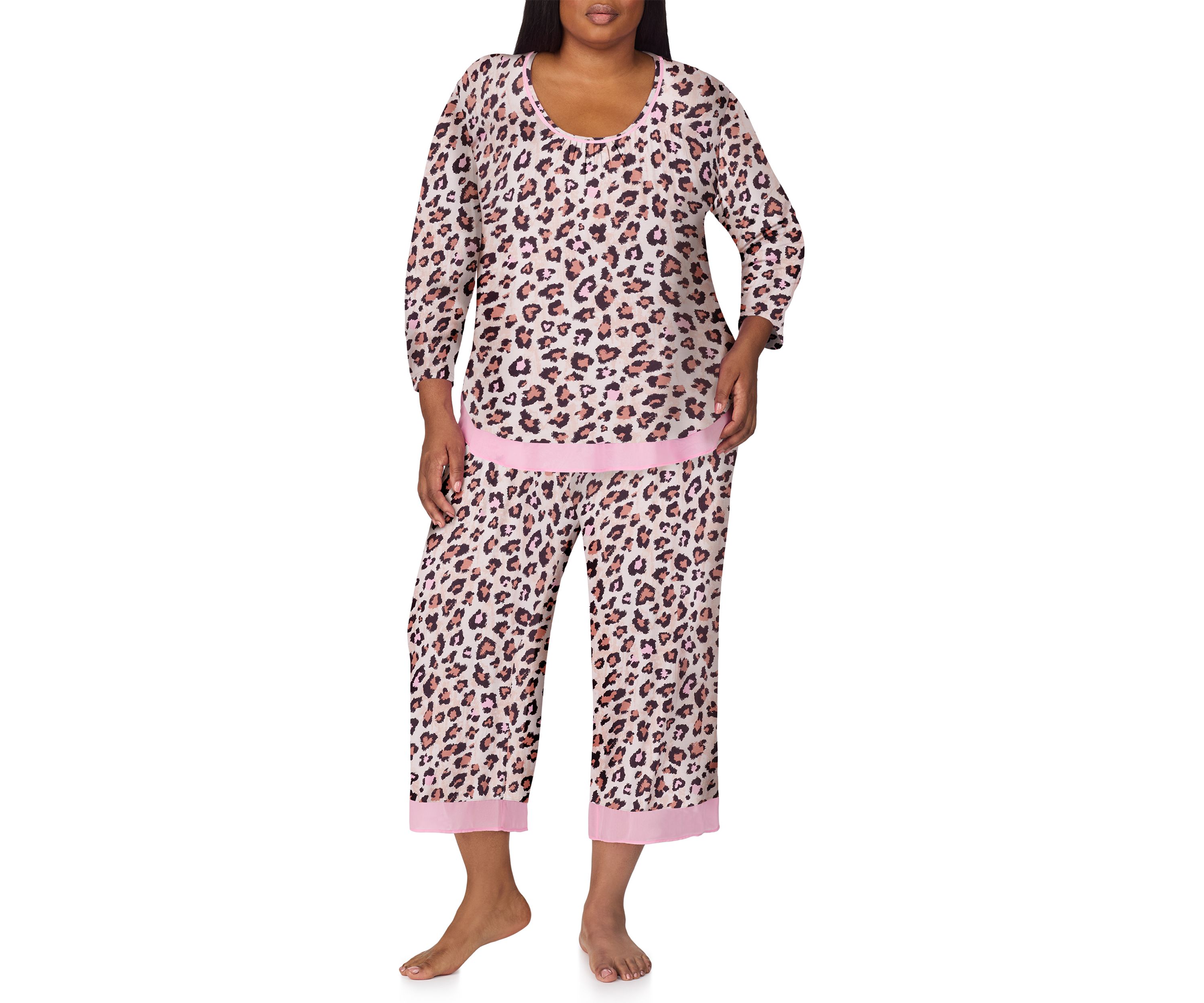 Plus Size Printed Pajama Set 