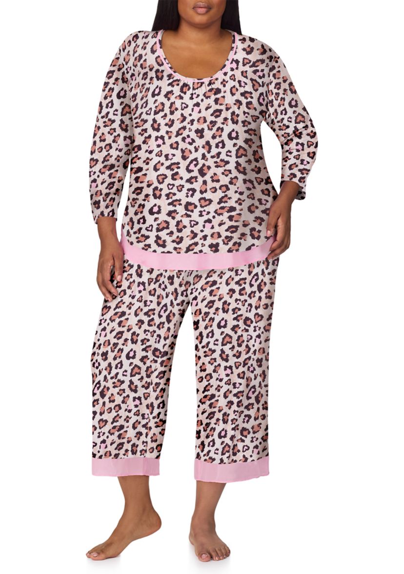 Plus Size Printed Pajama Set 