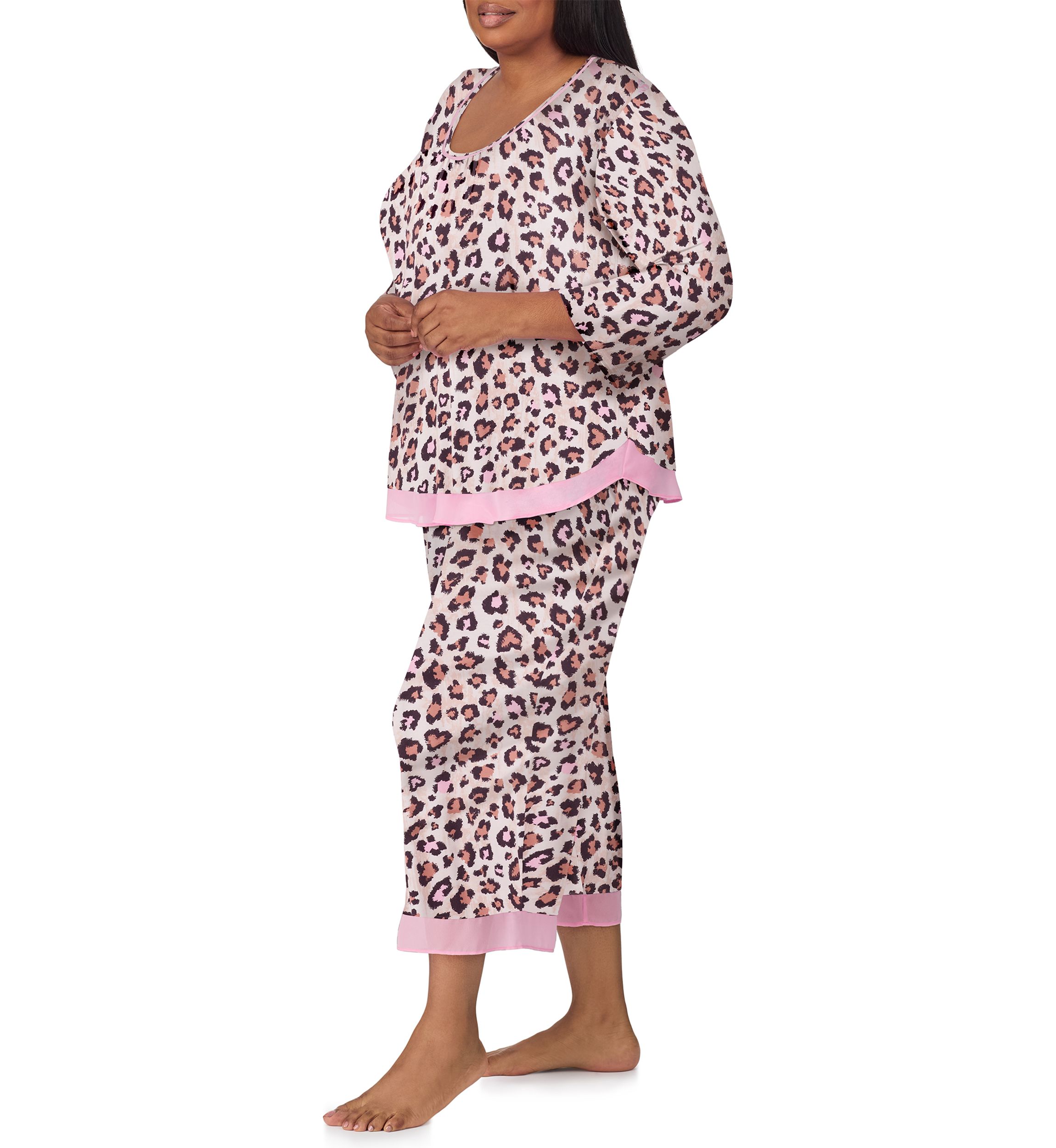 Plus Size Printed Pajama Set 