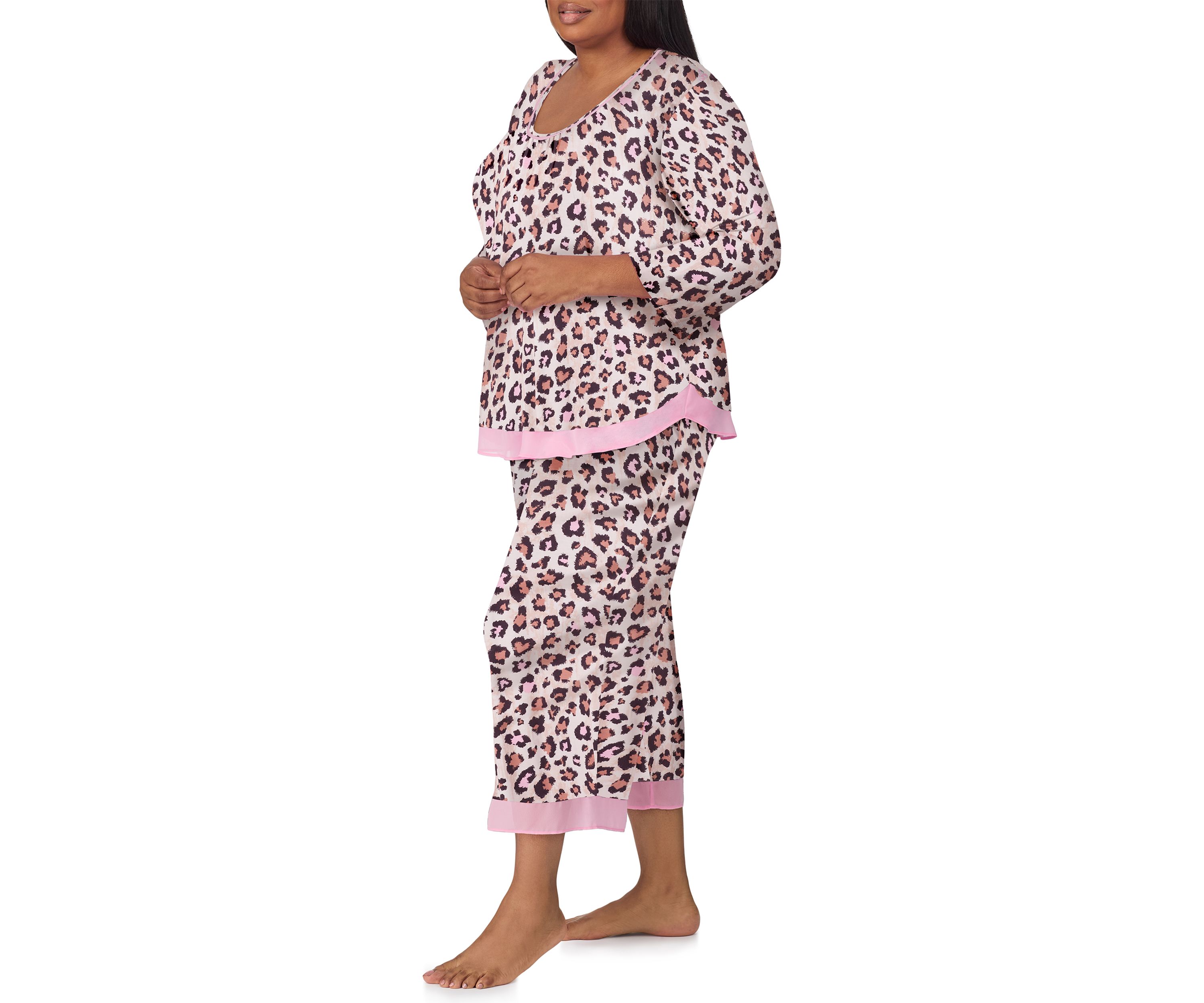 Plus Size Printed Pajama Set 