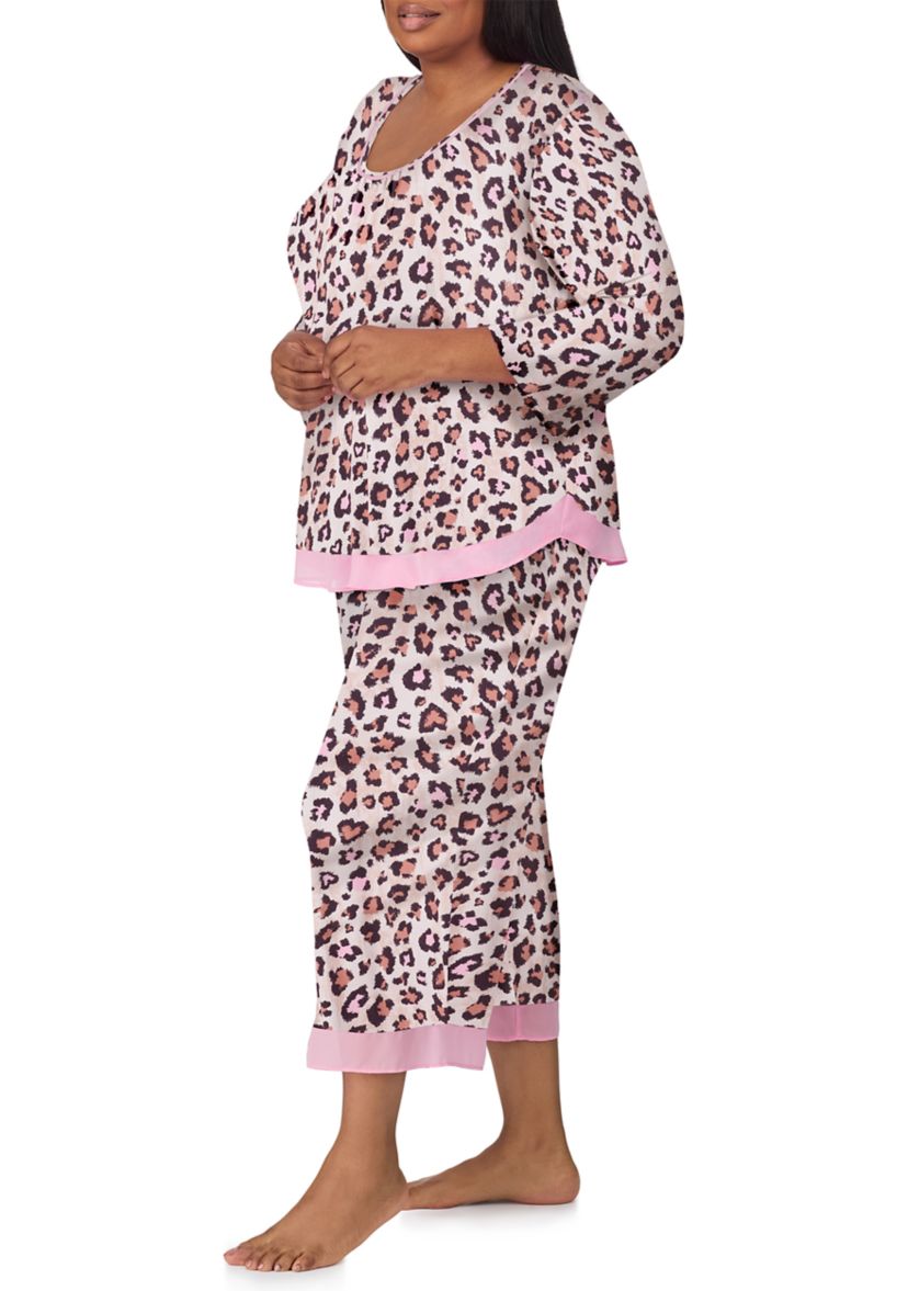 Plus Size Printed Pajama Set 