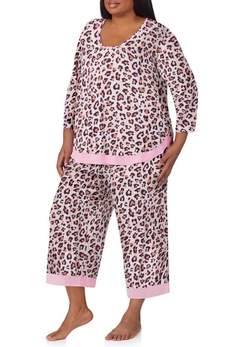 Plus Size Printed Pajama Set 