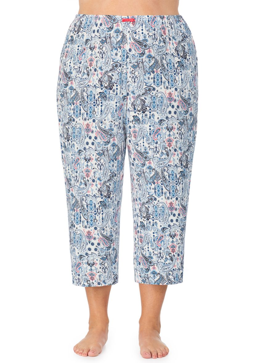 Plus Size Cropped Pajama Pants