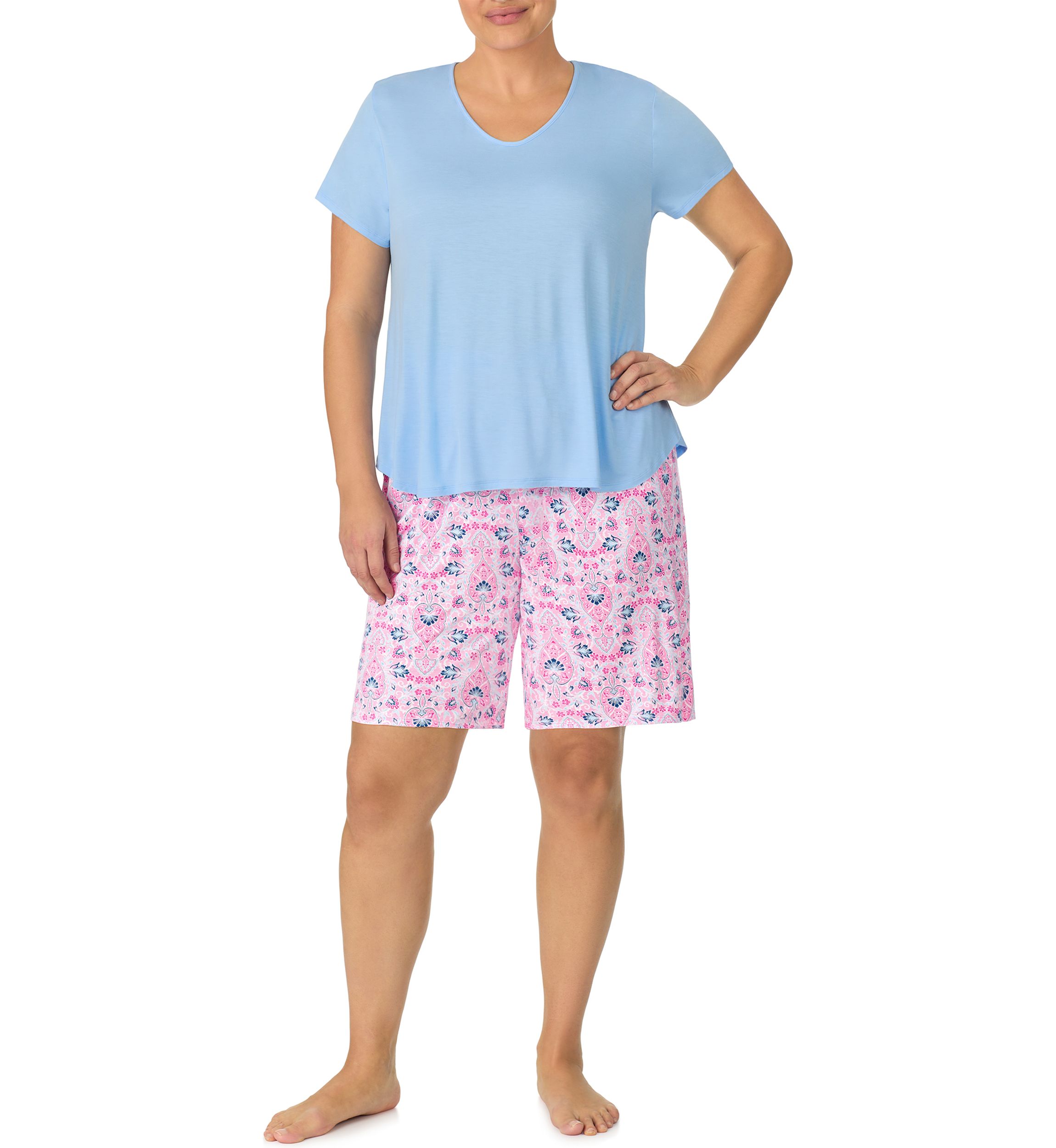 Plus Size Printed Pajama Set
