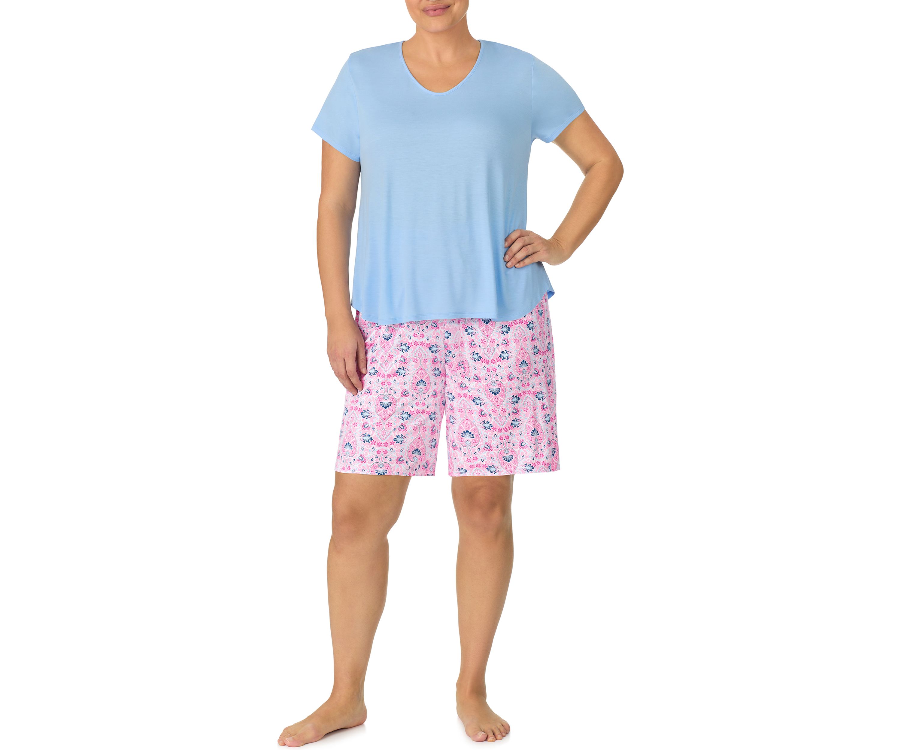 Plus Size Printed Pajama Set