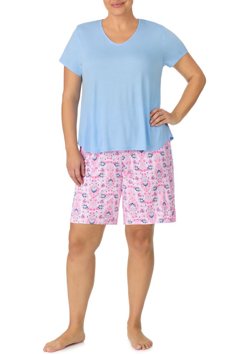 Plus Size Printed Pajama Set