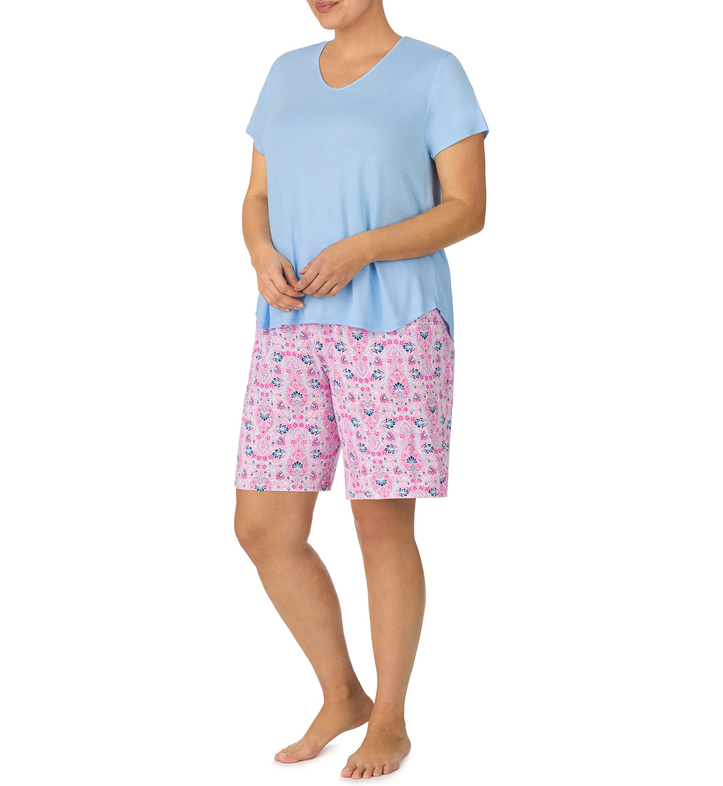 Plus Size Printed Pajama Set