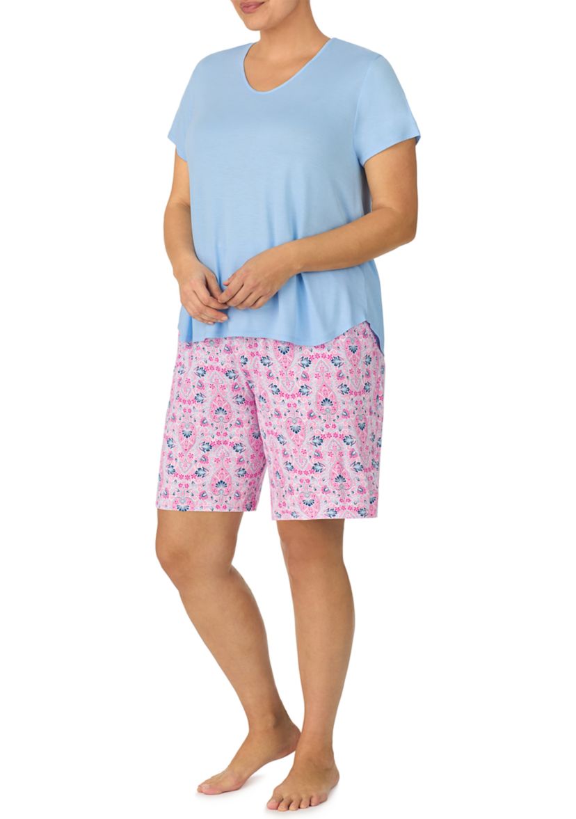 Plus Size Printed Pajama Set