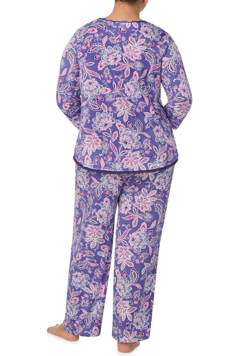 Plus Size Printed Pajama Set
