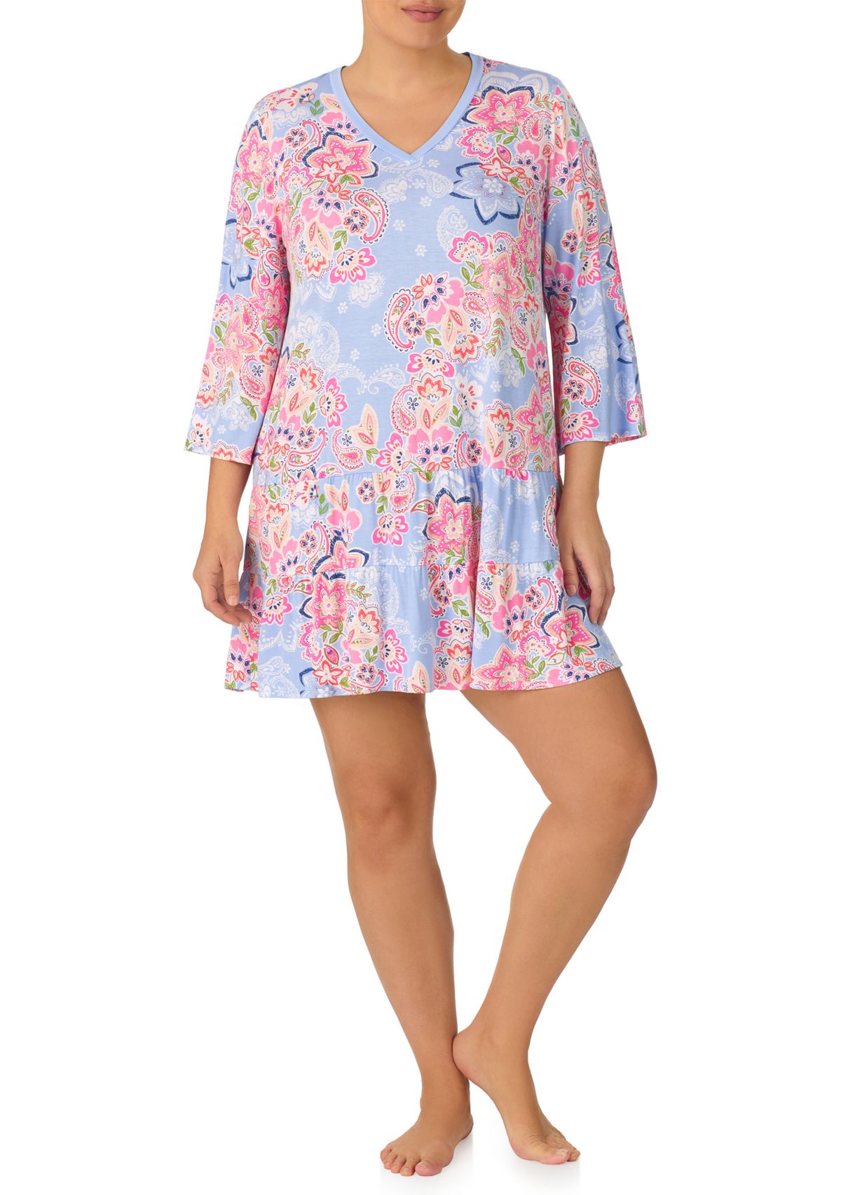 Plus Size Printed Nightgown