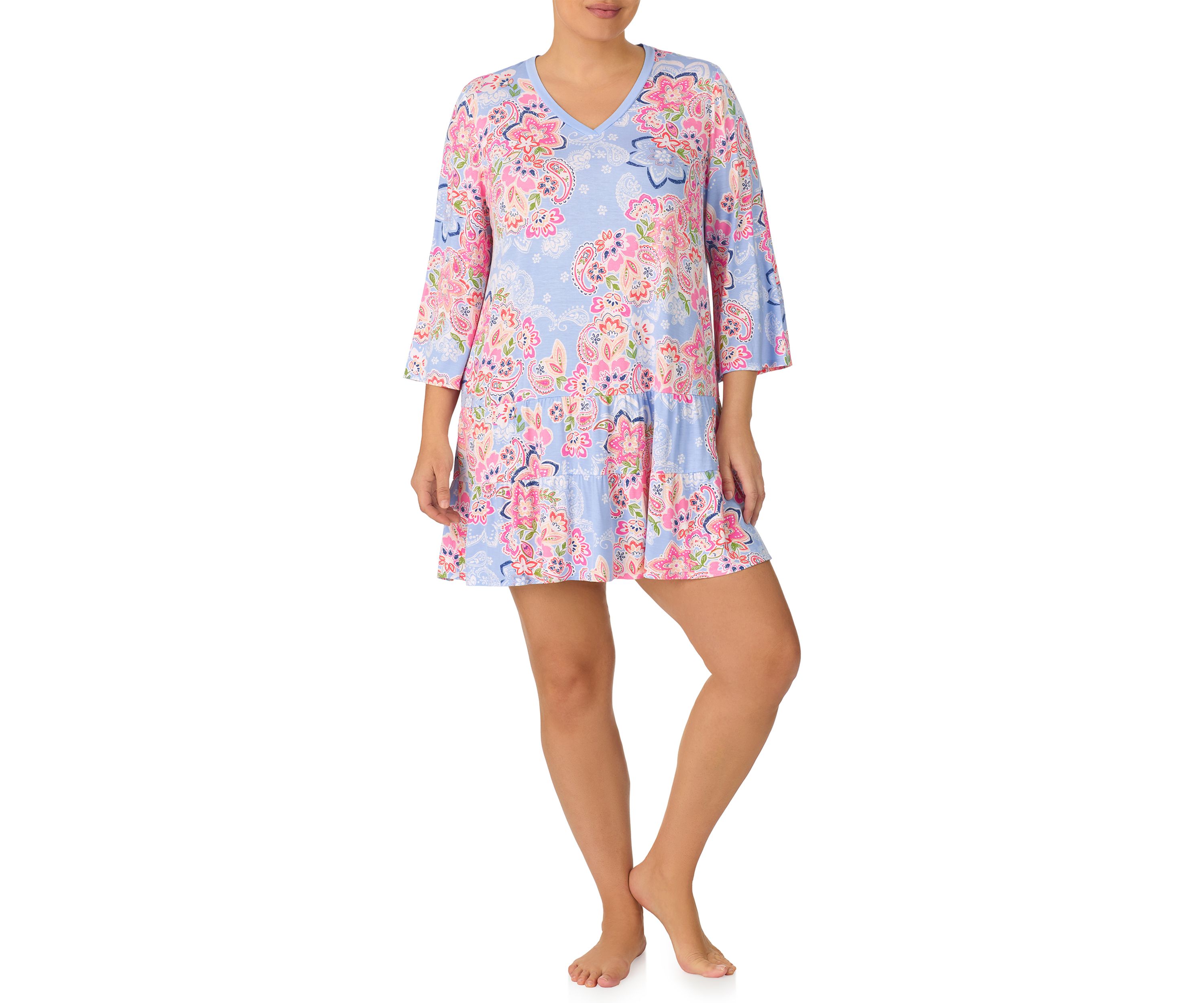 Plus Size Printed Nightgown