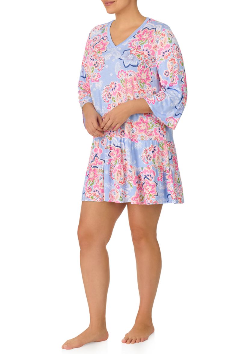 Plus Size Printed Nightgown