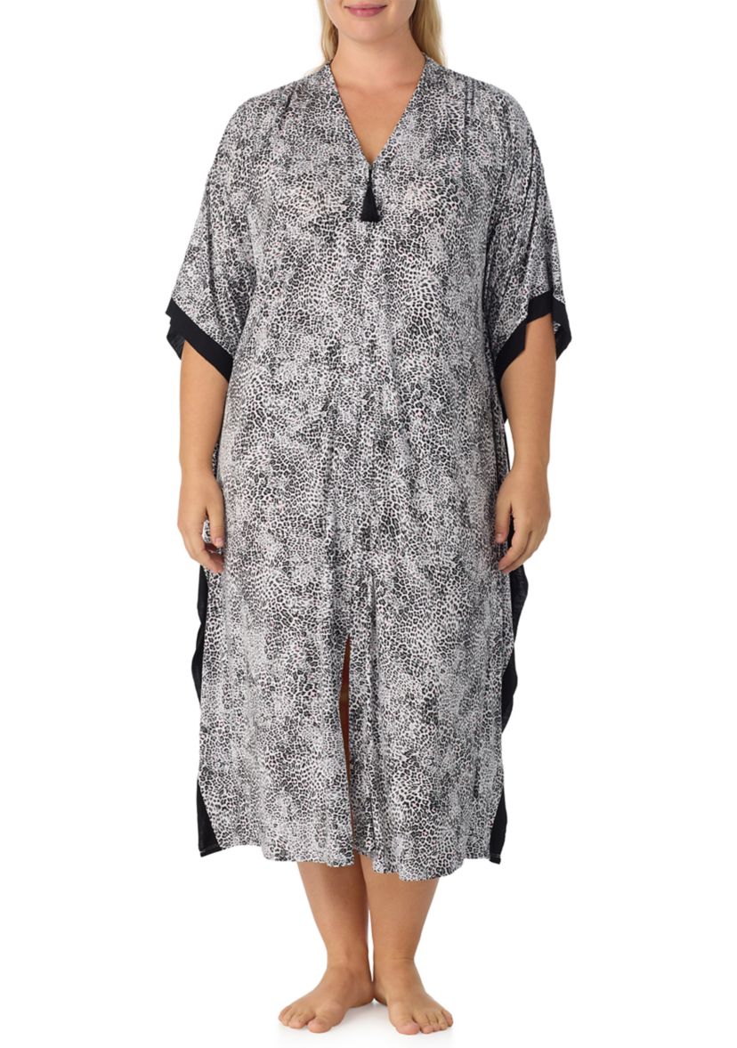Ellen Tracy Plus Size Paisley Long Caftan | Belk