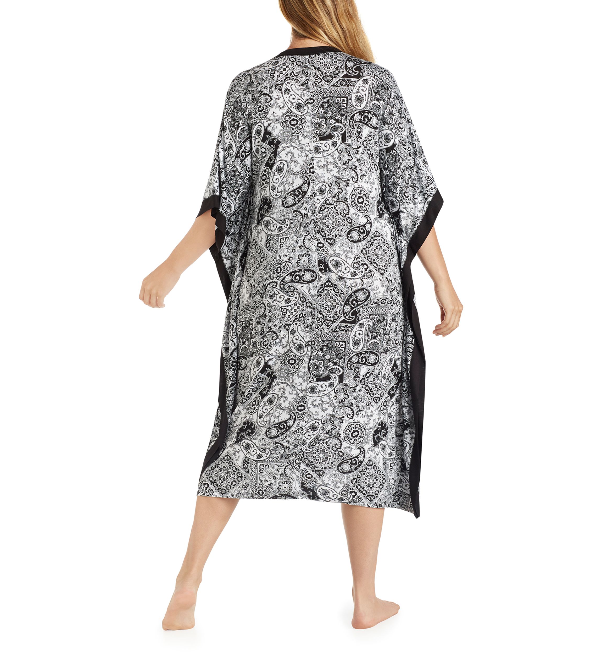 Plus Size Paisley Long Caftan 