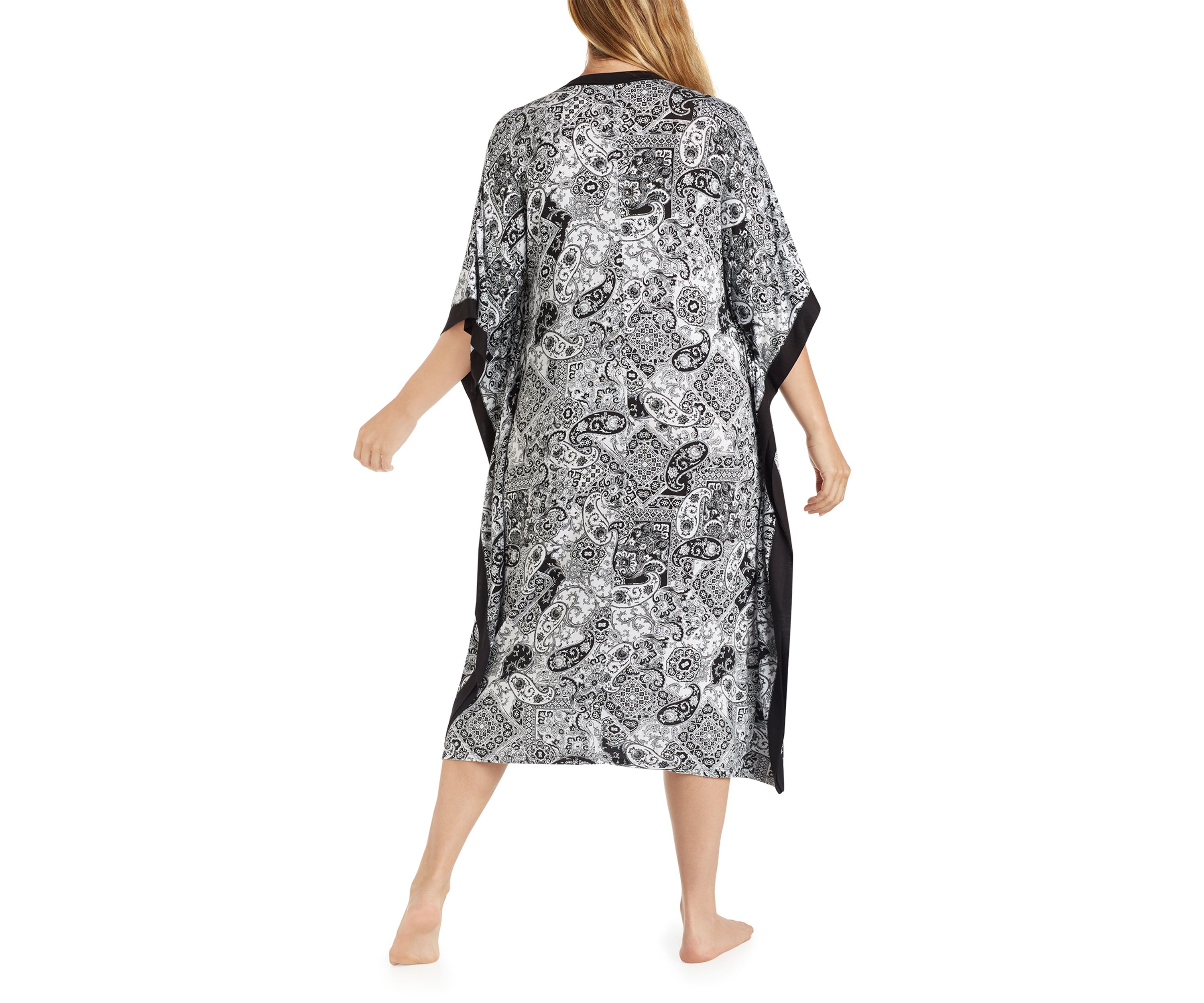 Plus Size Paisley Long Caftan 