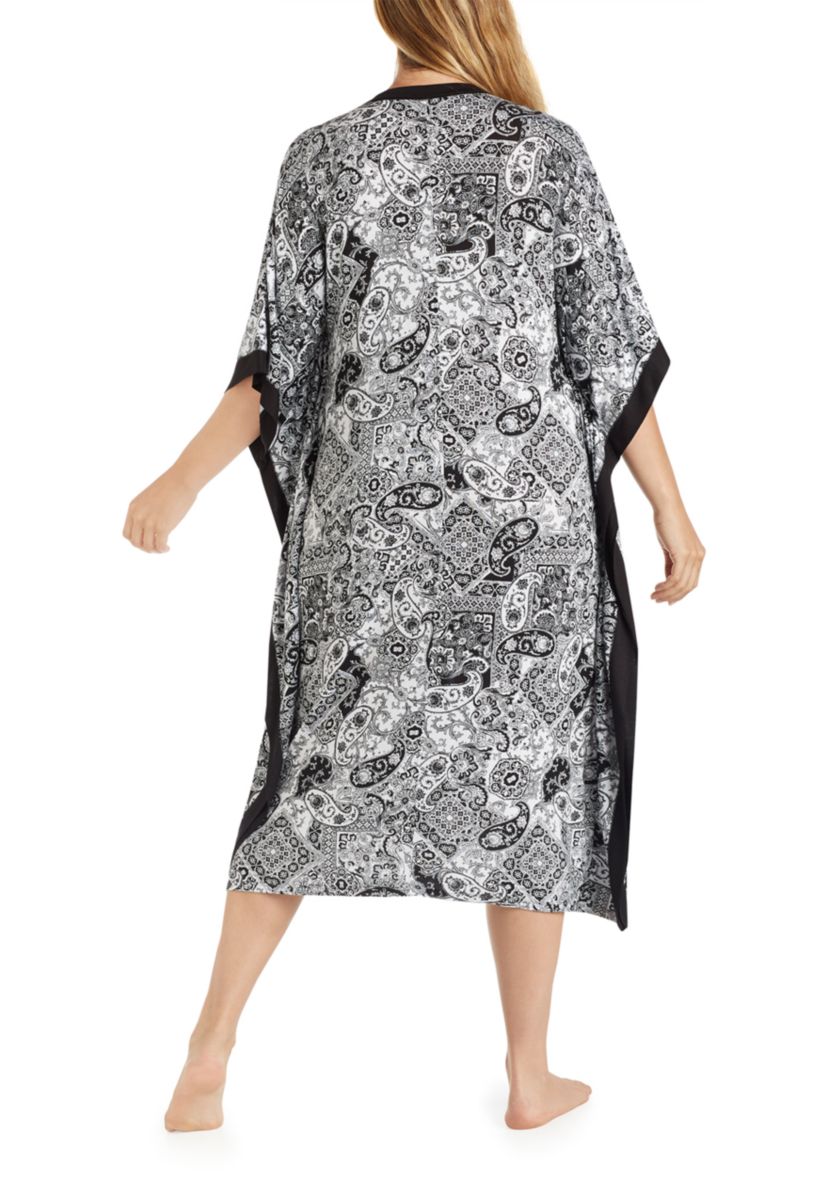 Plus Size Paisley Long Caftan 