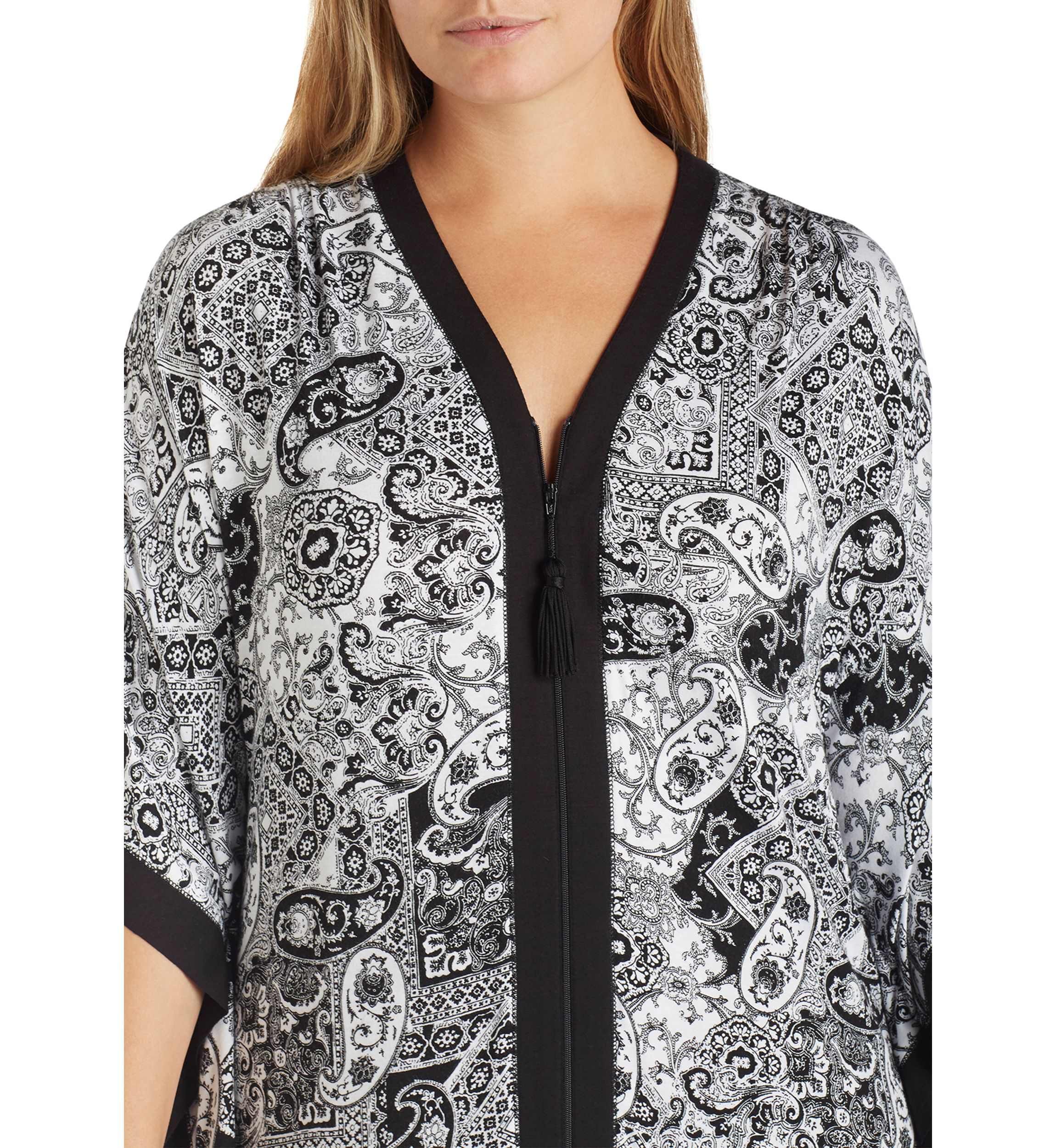 Plus Size Paisley Long Caftan 
