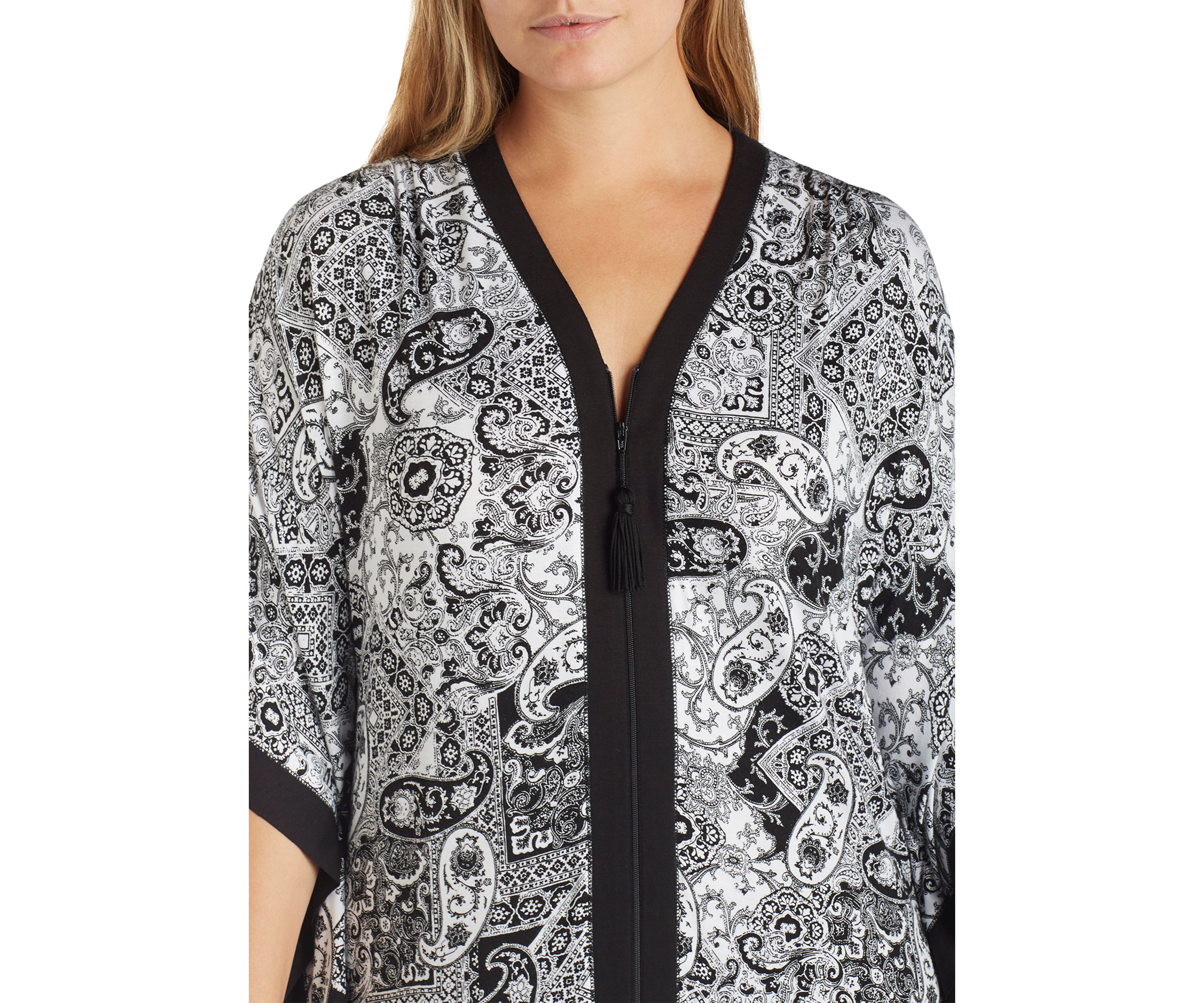 Plus Size Paisley Long Caftan 