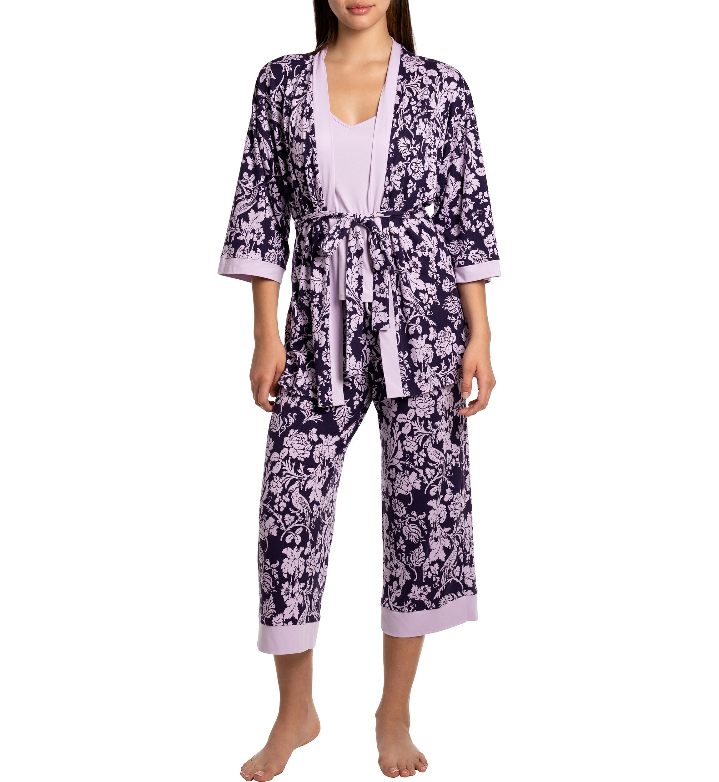 Augusta Knit 3 Piece Travel Pajama Set
