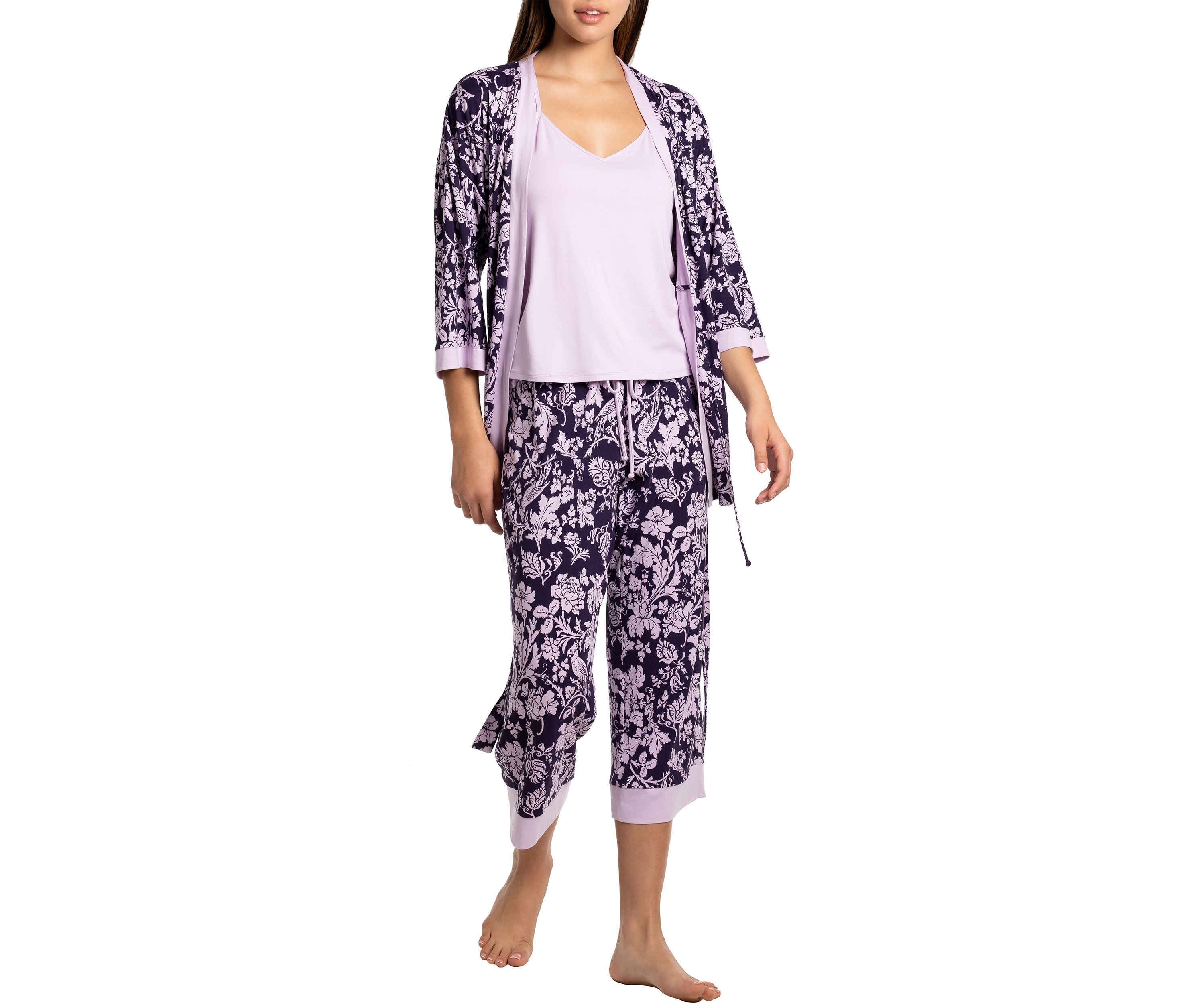 Augusta Knit 3 Piece Travel Pajama Set
