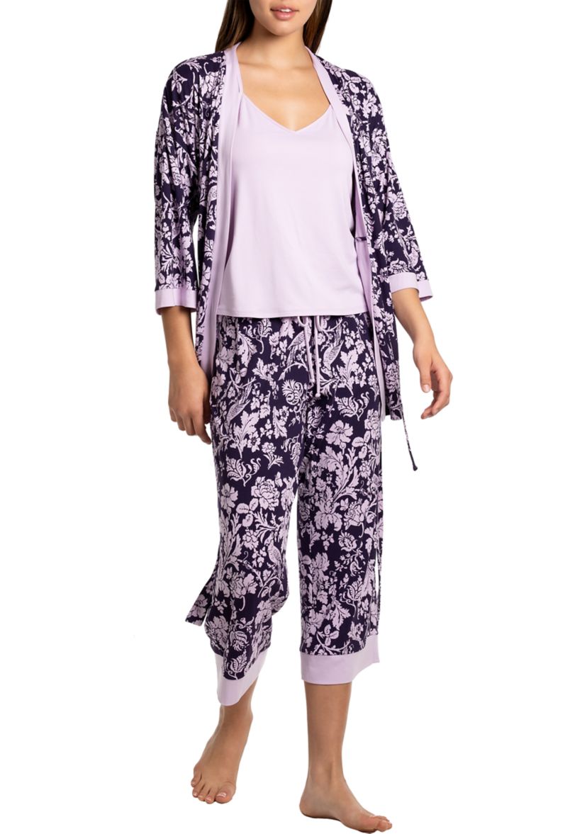 Augusta Knit 3 Piece Travel Pajama Set
