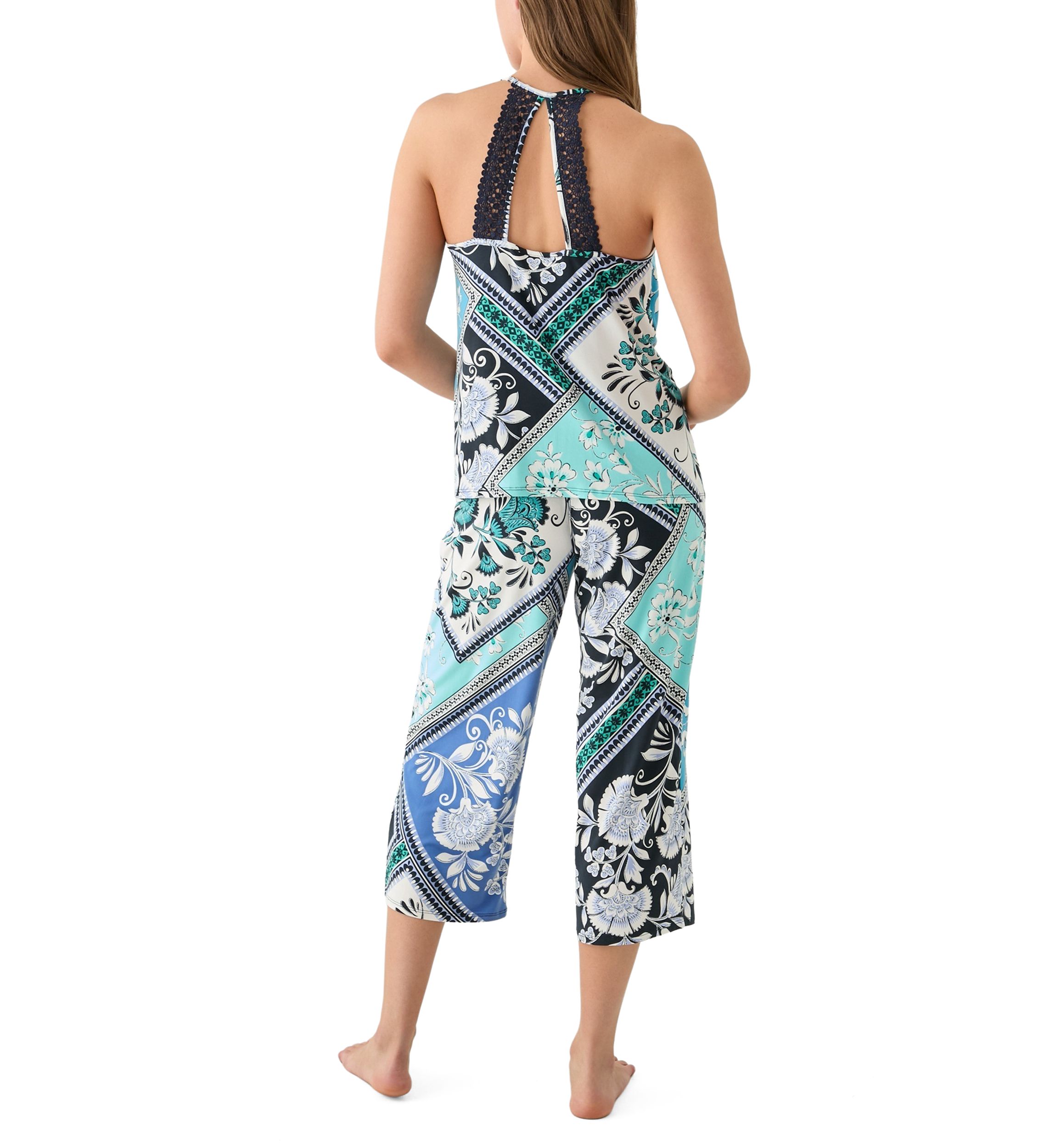 Womens Printed Knit Pajama Set